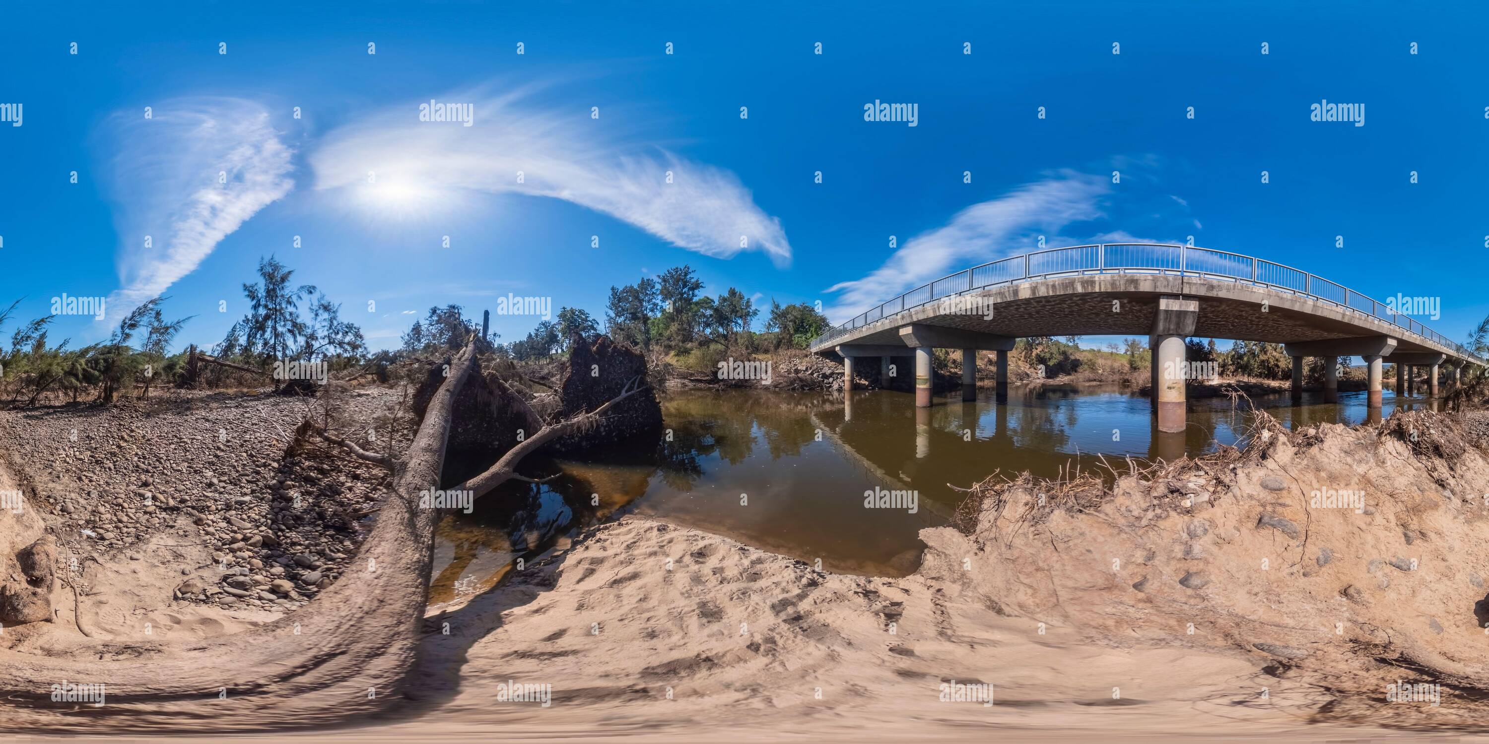 360 View Of Spherical Panoramic Photograph Of The Nepean River After