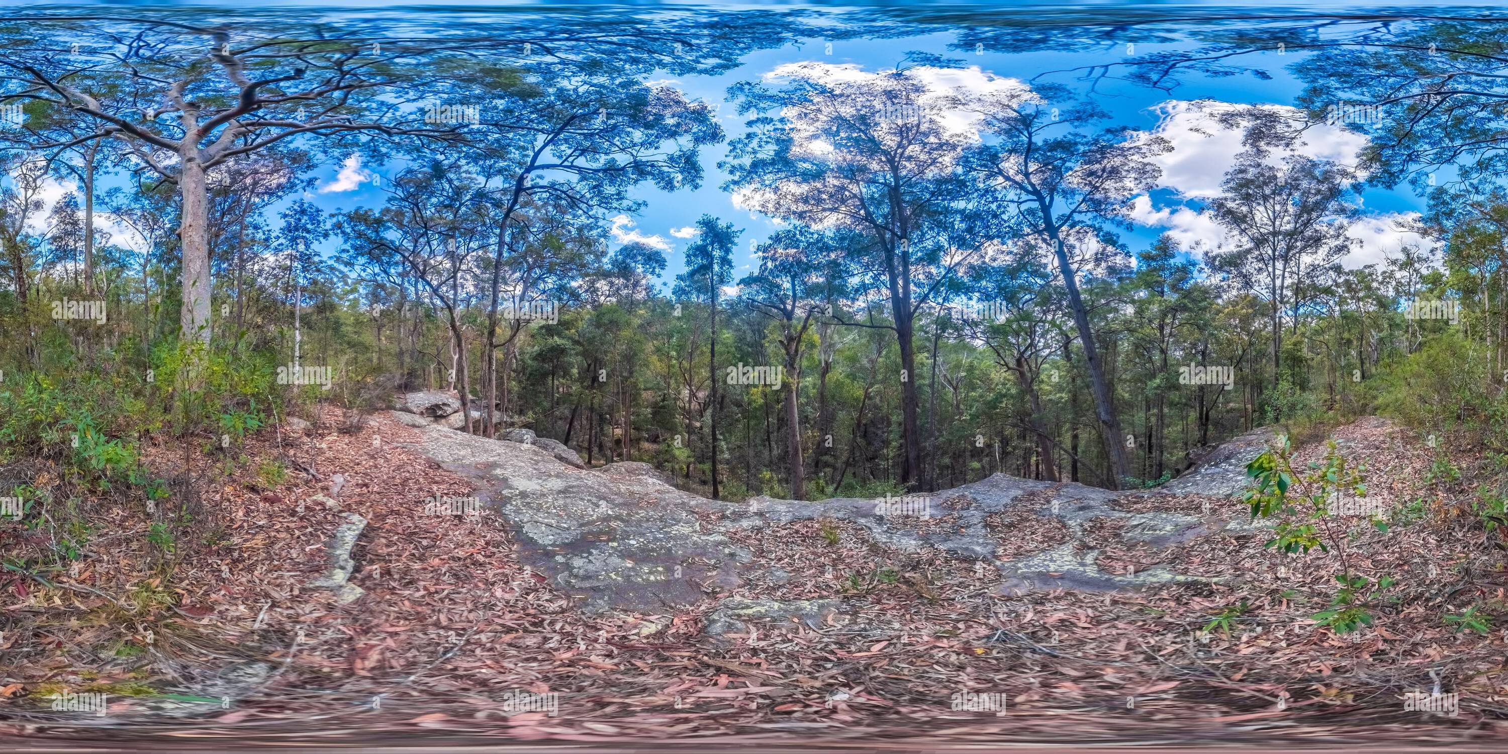 View Of Spherical Panoramic Photograph Of A Rocky Valley In A