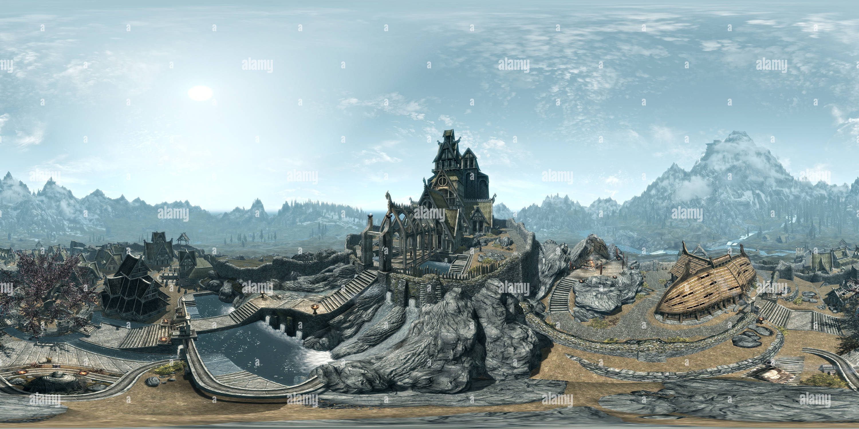 View Of Whiterun Bird S Eye View The Elder Scrolls V Skyrim