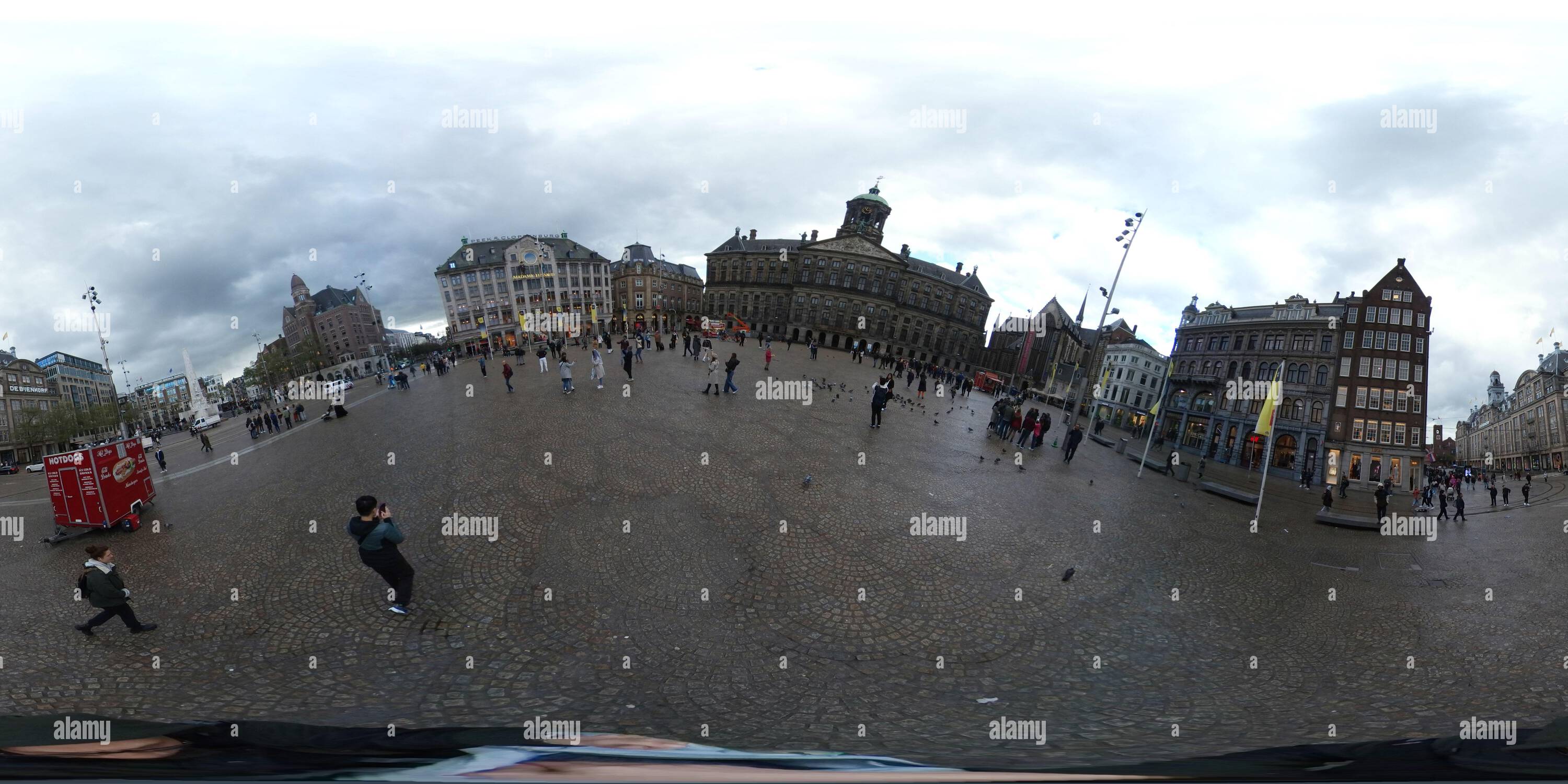 360 View Of Netherland Historical And Modern Buildings In Amsterdam