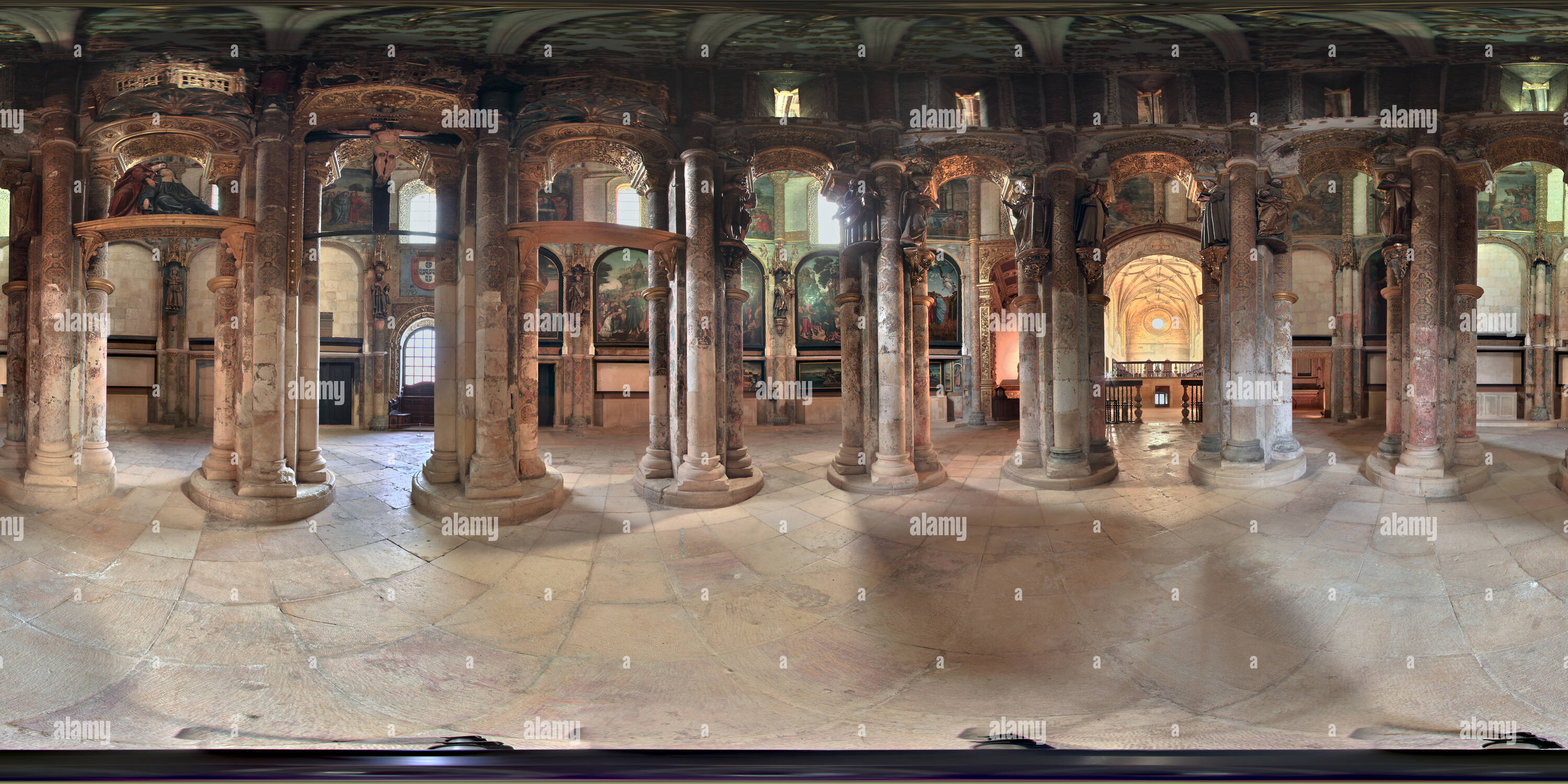 360 View Of Charola Do Convento De Cristo Tomar Alamy