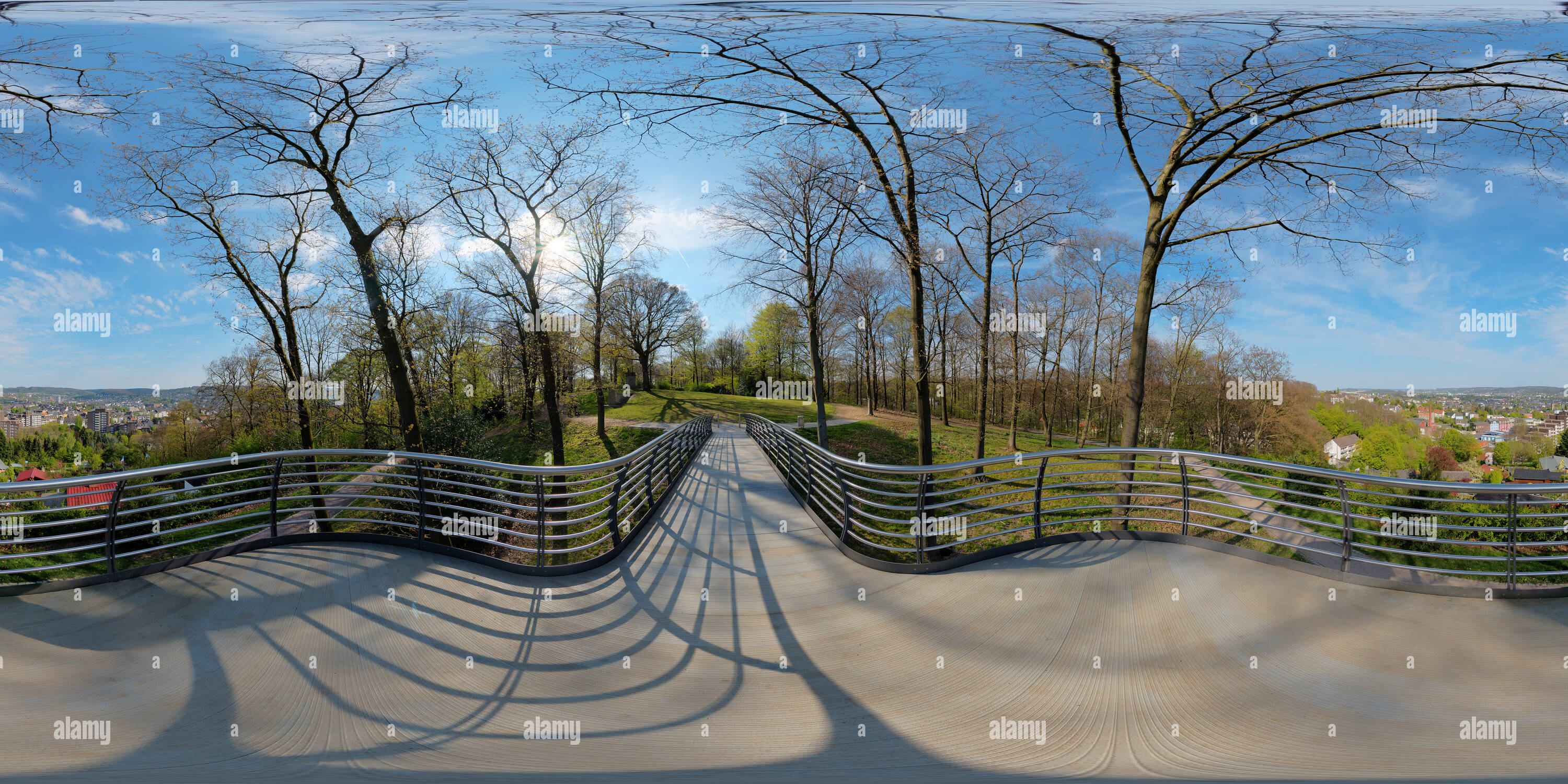 360° view of Skywalk in the Northpark (WuppertalBarmen Alamy