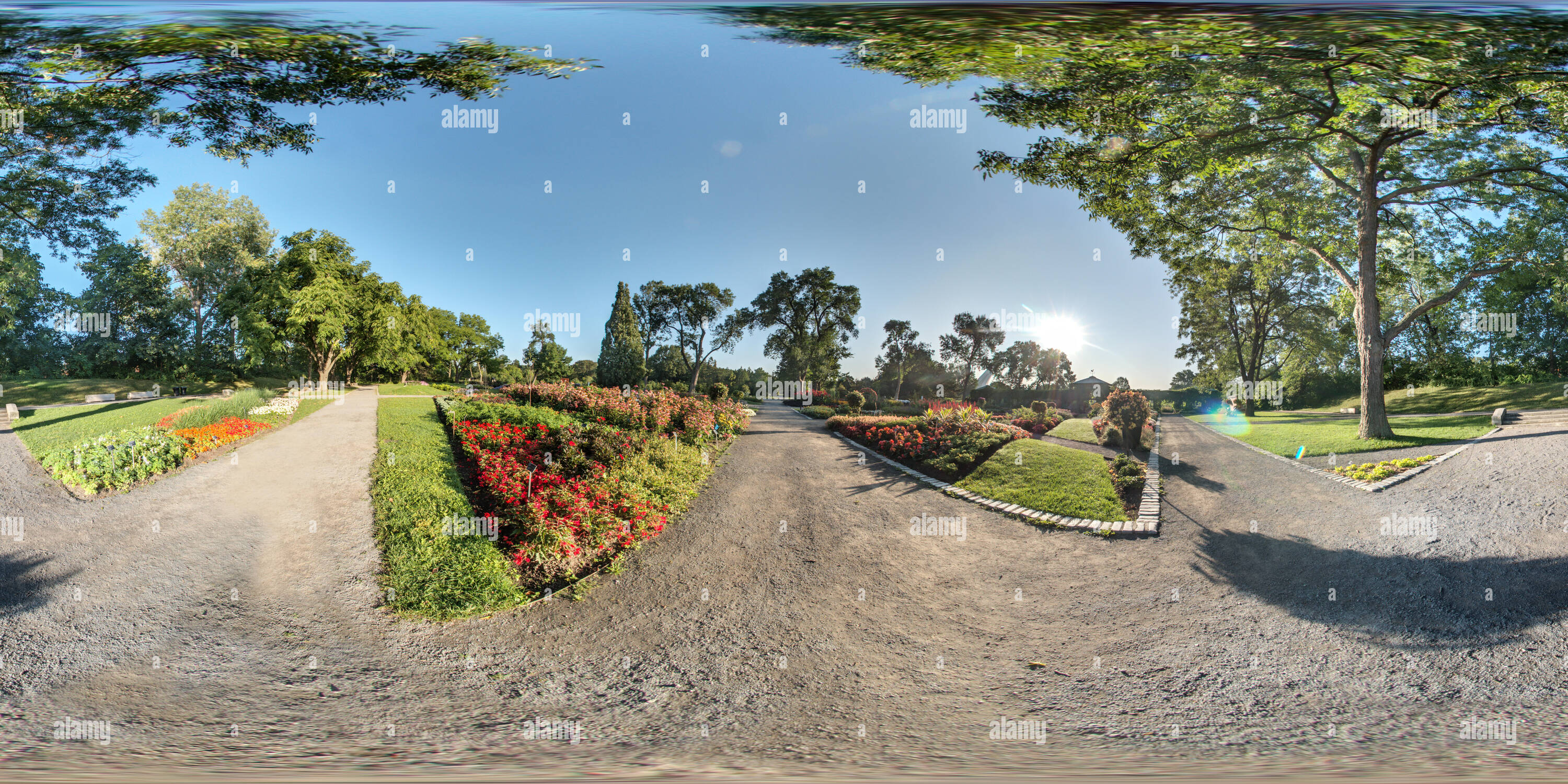 360° view of Garden of innovations - Montreal Botanical Garden - Alamy