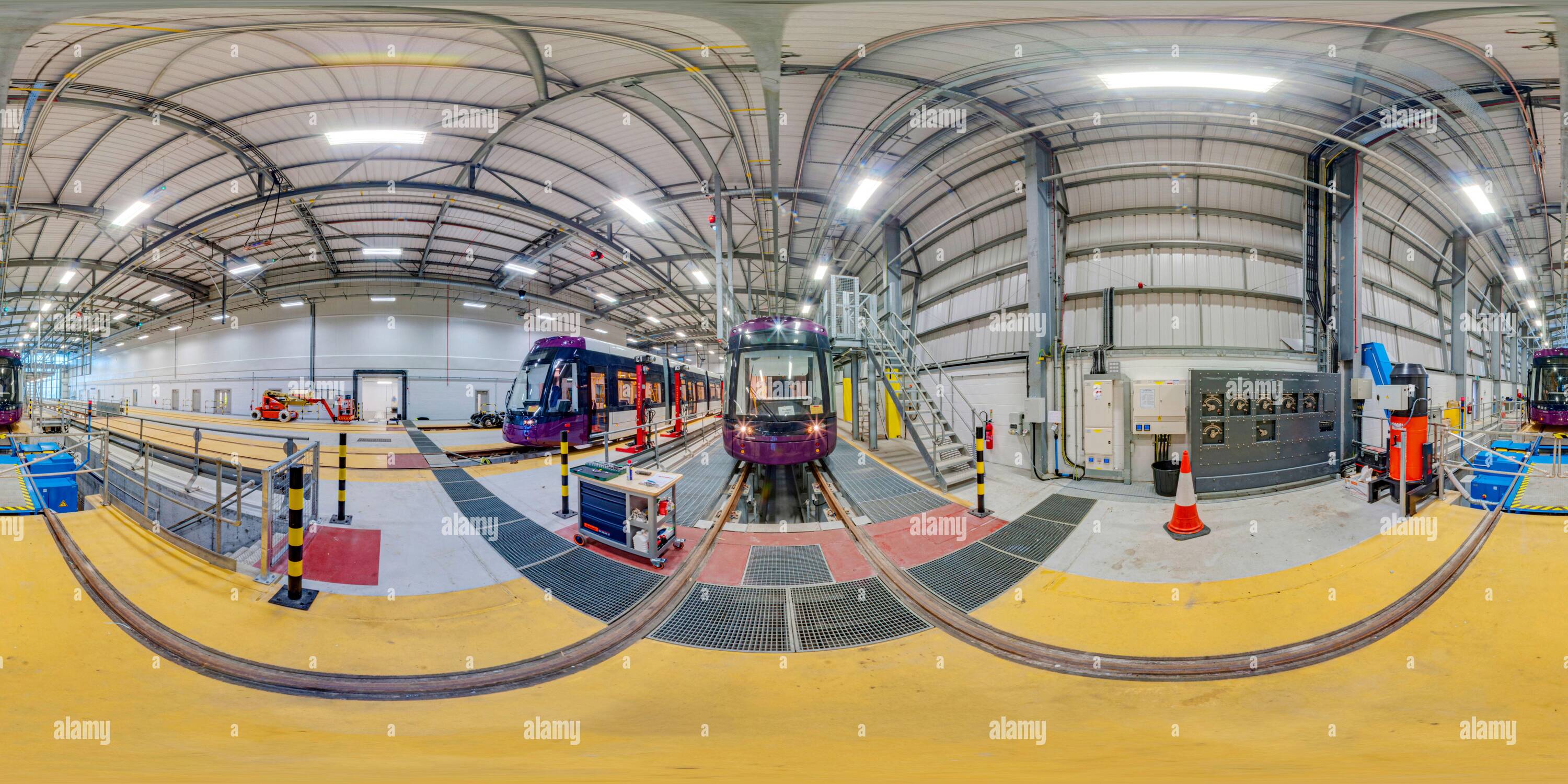 360° view of Interactive panorama of Starr Gate Tram Depot Blackpool