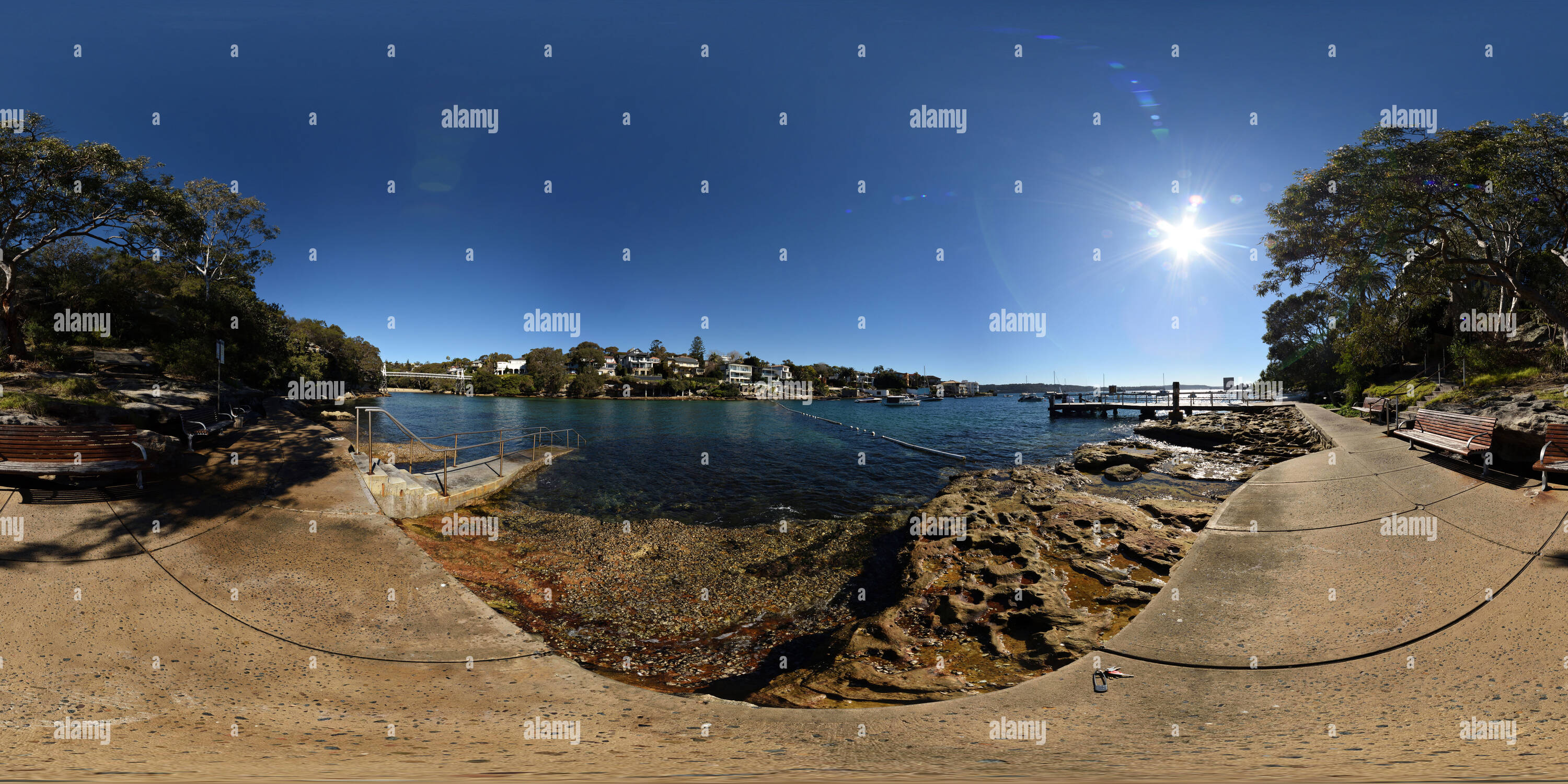 360 degree panoramic view of Parsley Bay on Sydney Harbour
