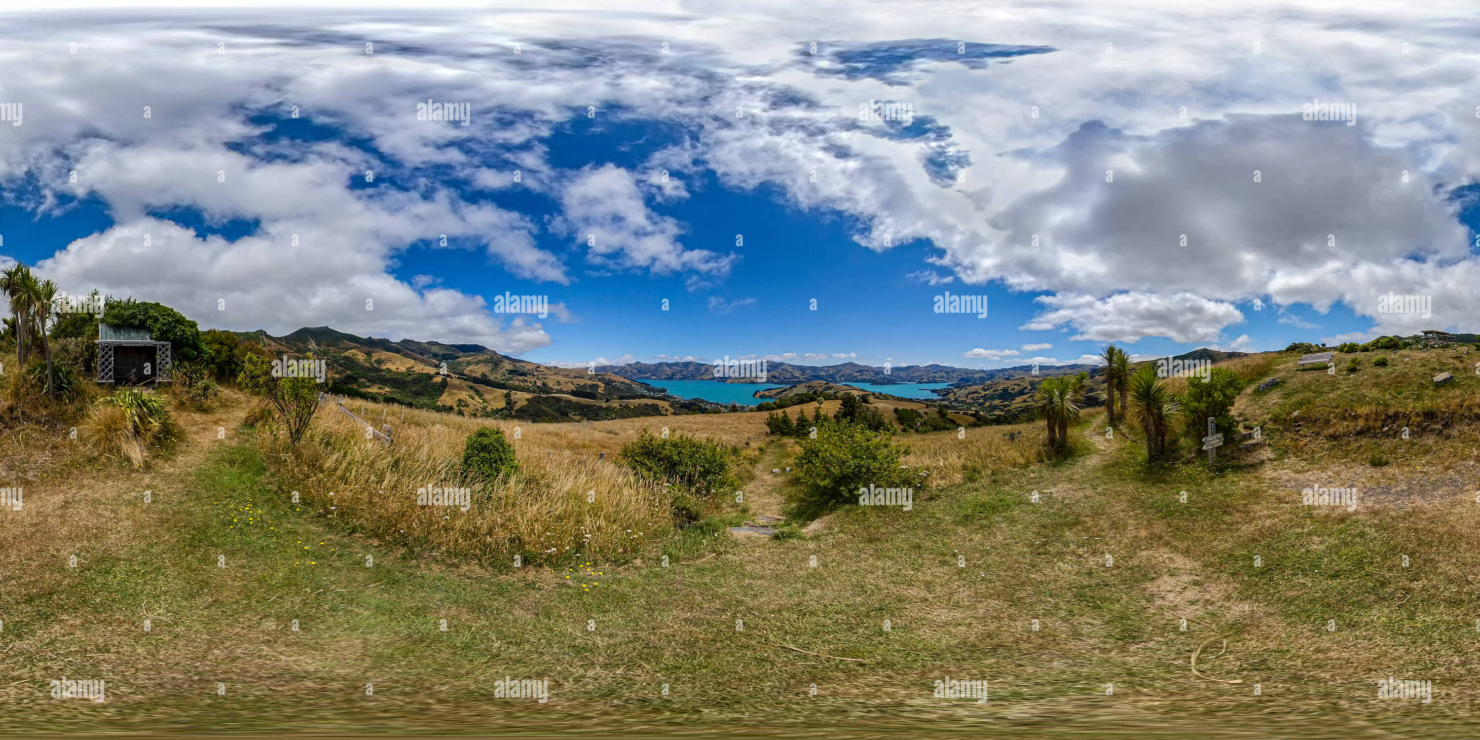 360° view of Banks Peninsula, Christchurch District, Canterbury, South