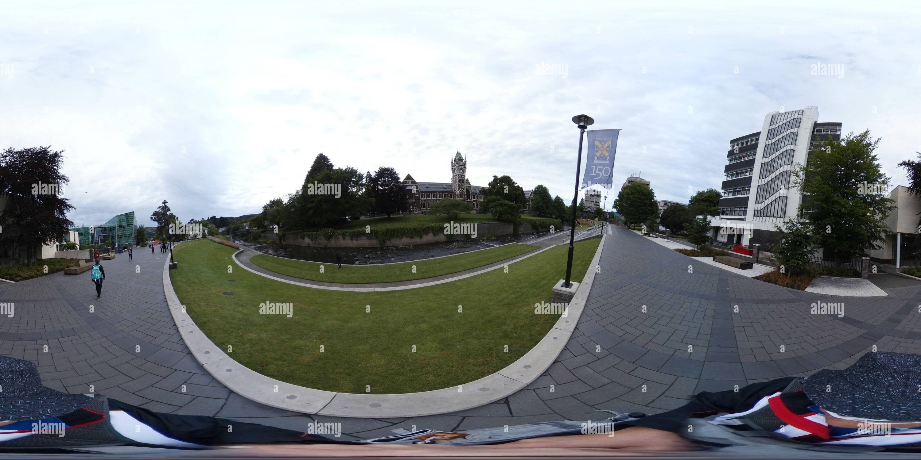 360° view of shot of New Zealand Otago central business town centre Alamy