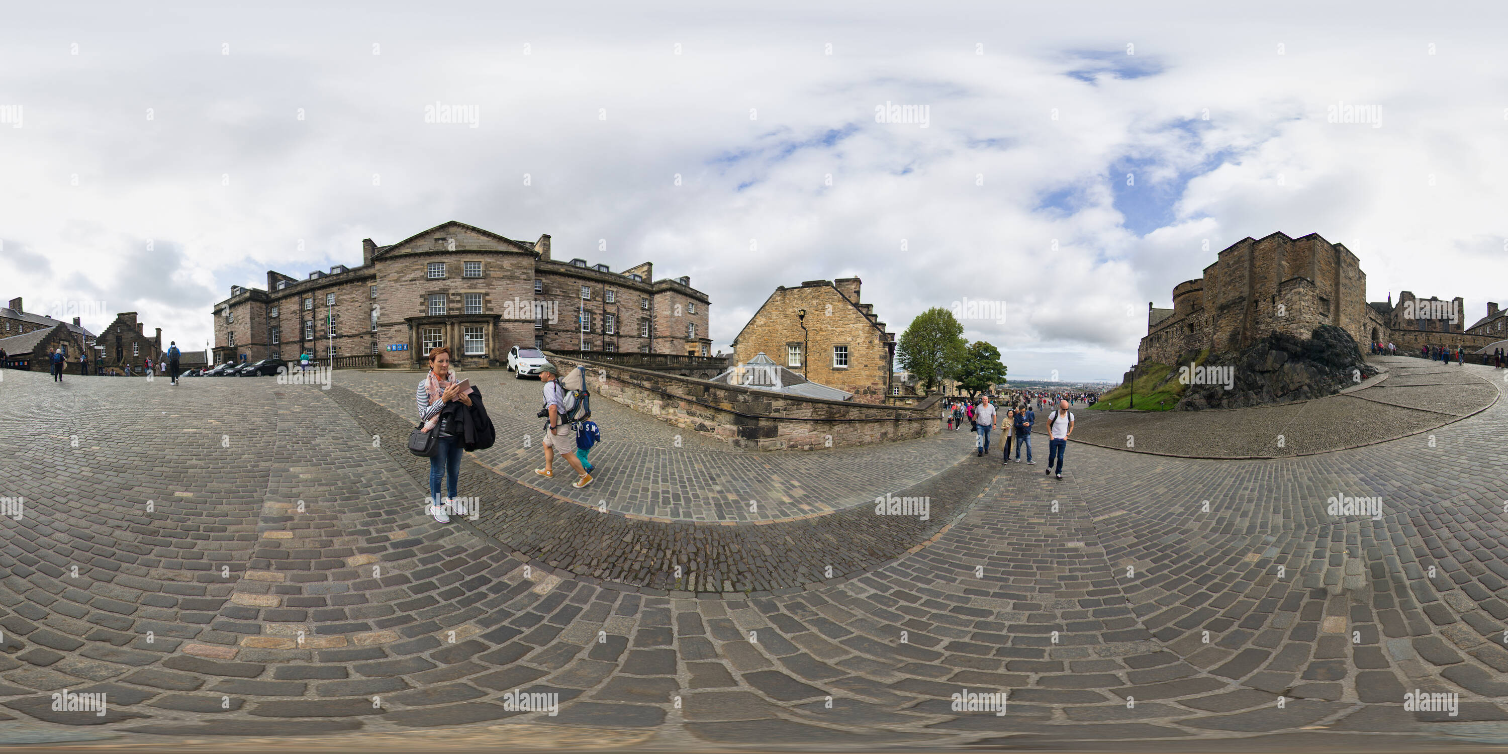 360° view of Esplanade. Edinburgh Castle - Alamy