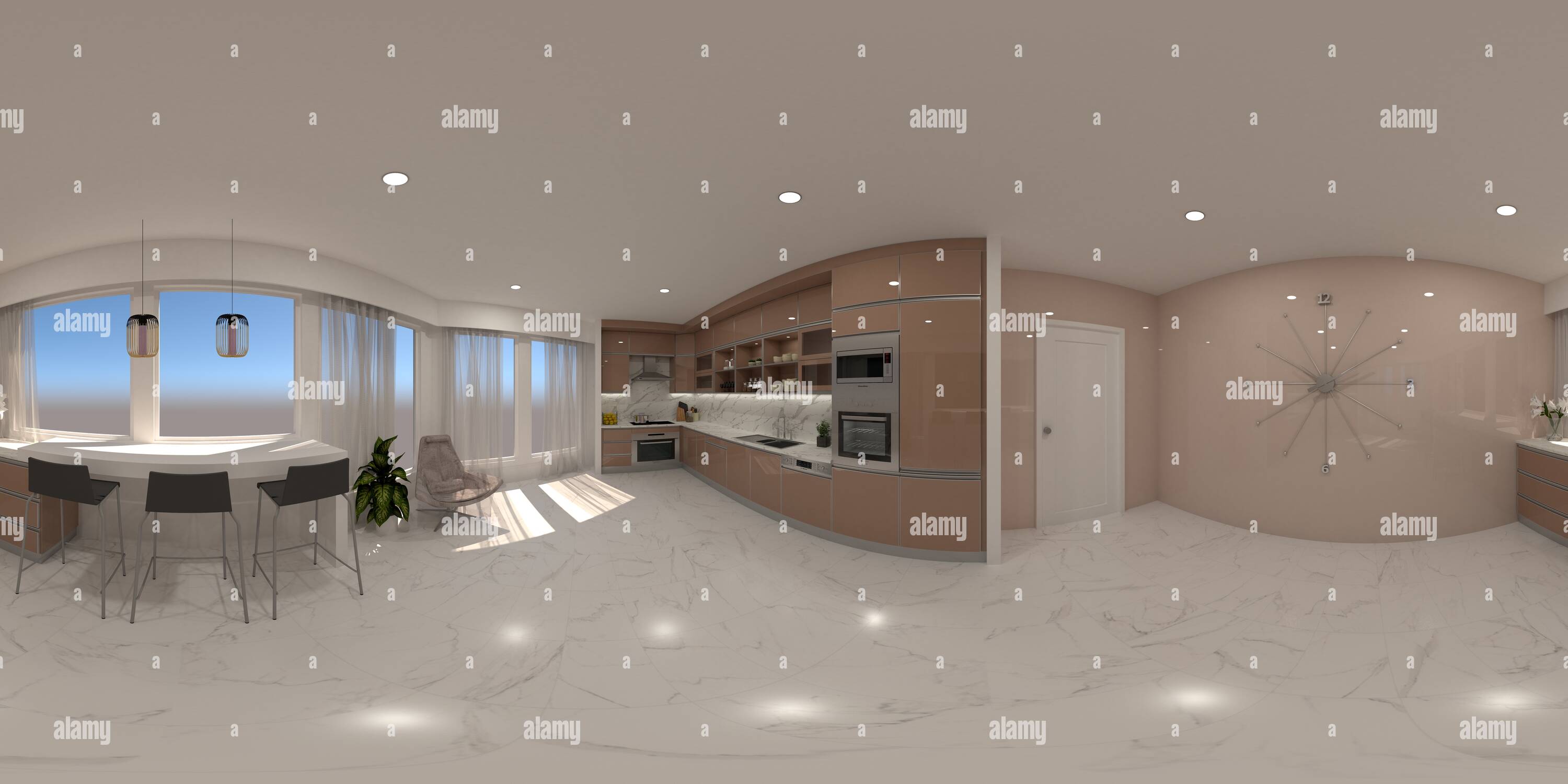 Equirectangular Kitchen Equirectangular kitchen hi-res stock photography and images - Alamy