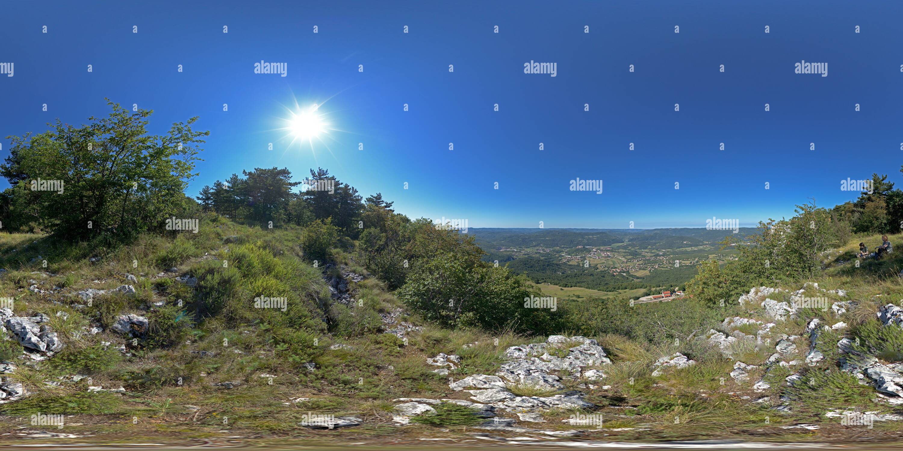 360 degree panoramic view of 360 degree photo, panoramic view near Buzet, Istria, Croatia