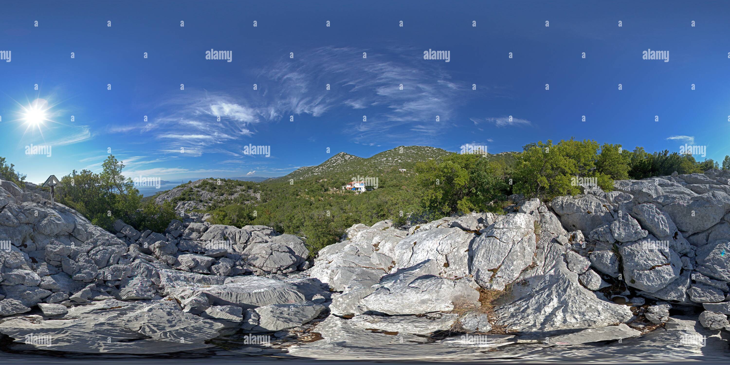 360 degree panoramic view of 360 degree photo, Kamenice, Kvarner, Croatia