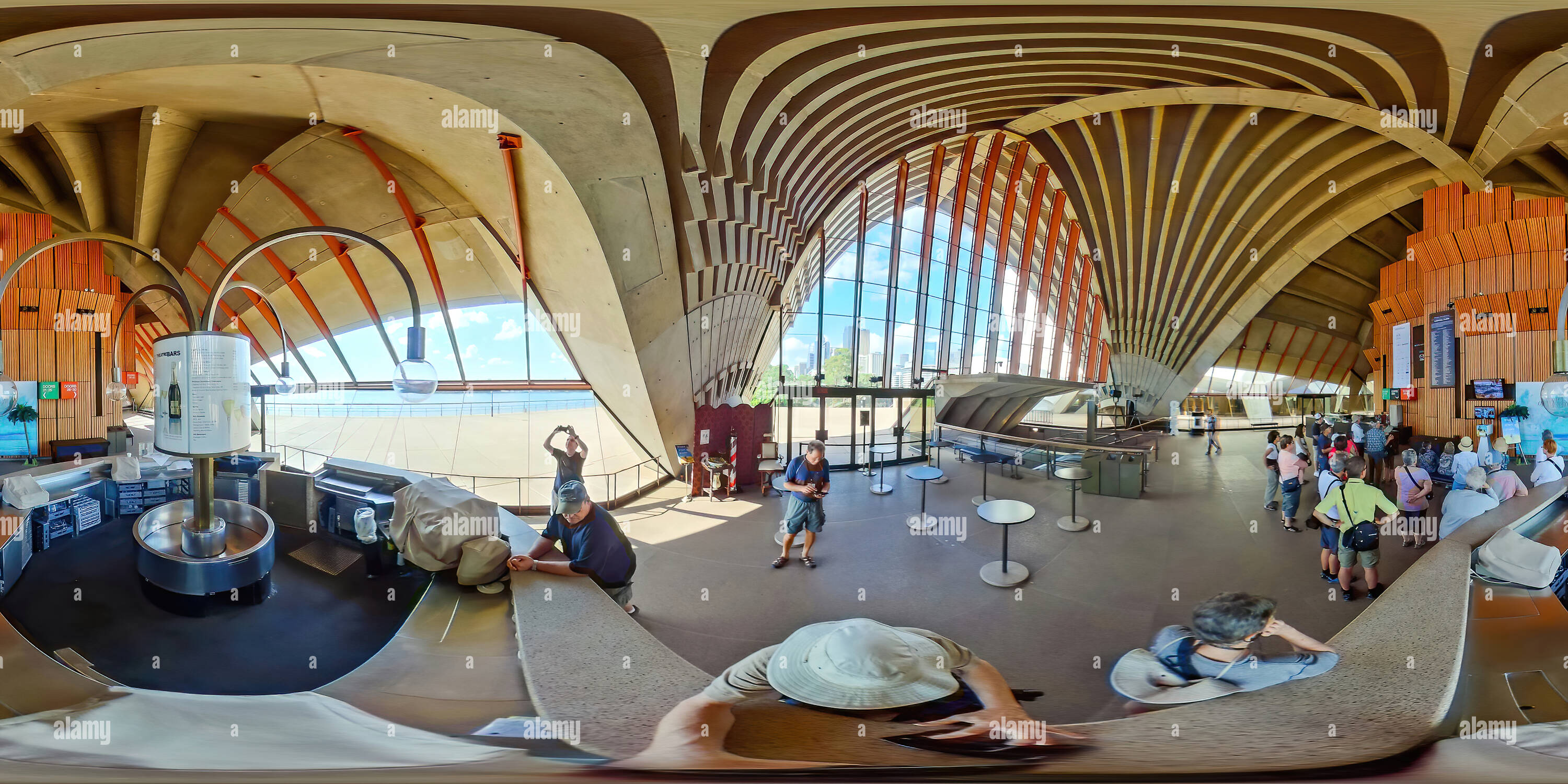 360 degree panoramic view of Foyer, Sydney Opera House, Australia