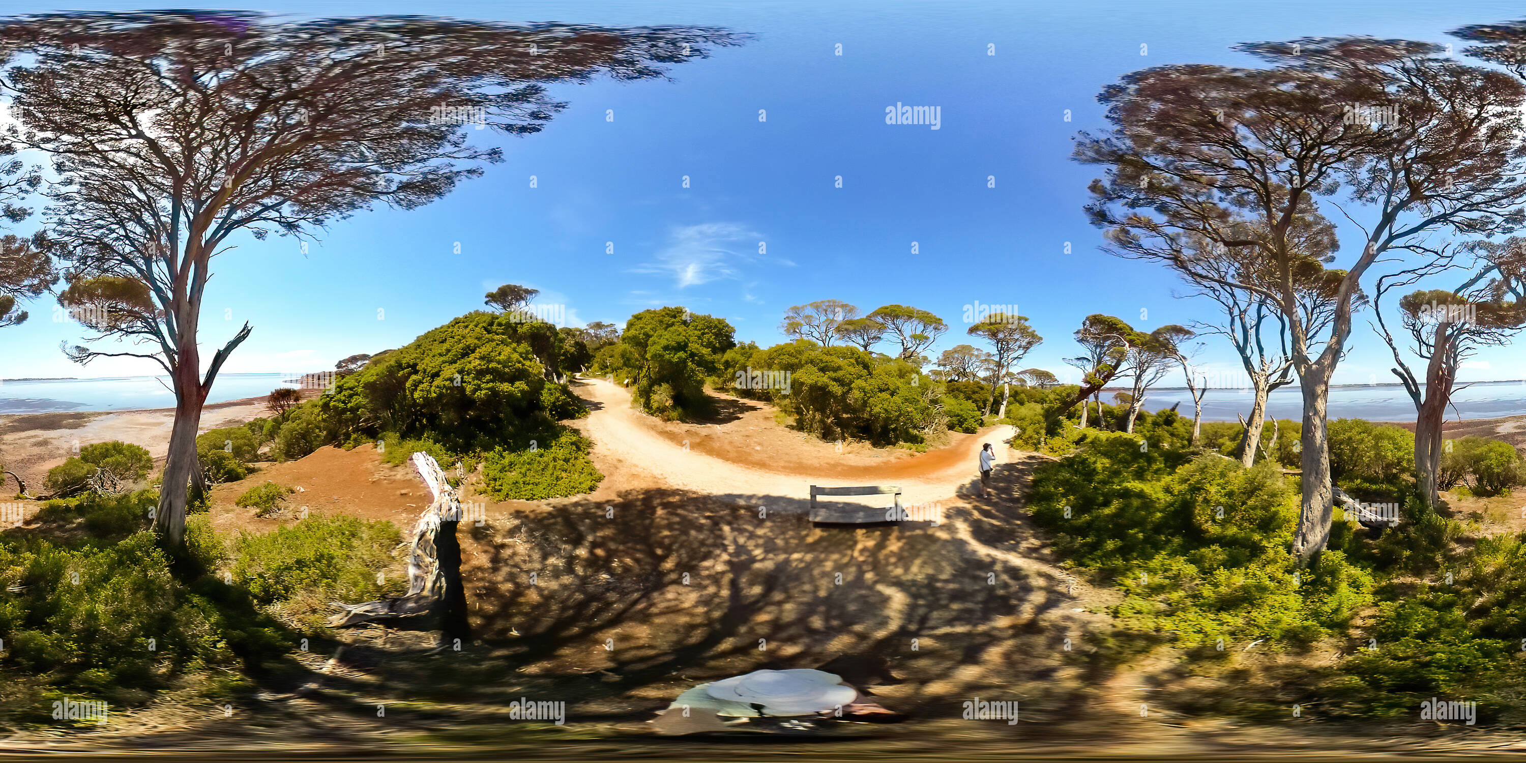 360 degree panoramic view of Churcill Island, Phillip Island, Victoria, Australia