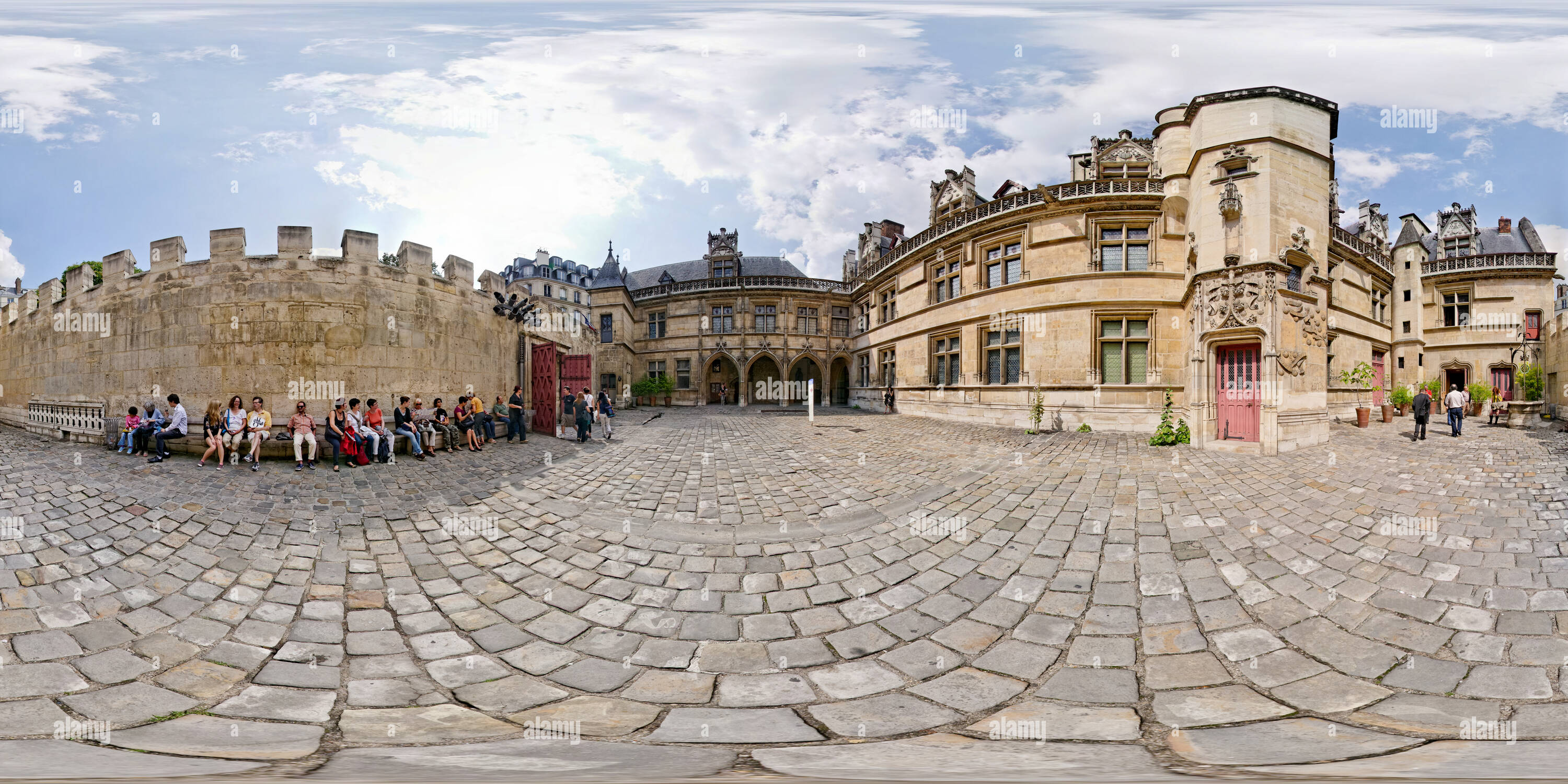 360 degree panoramic view of Musée de Cluny, Paris, France