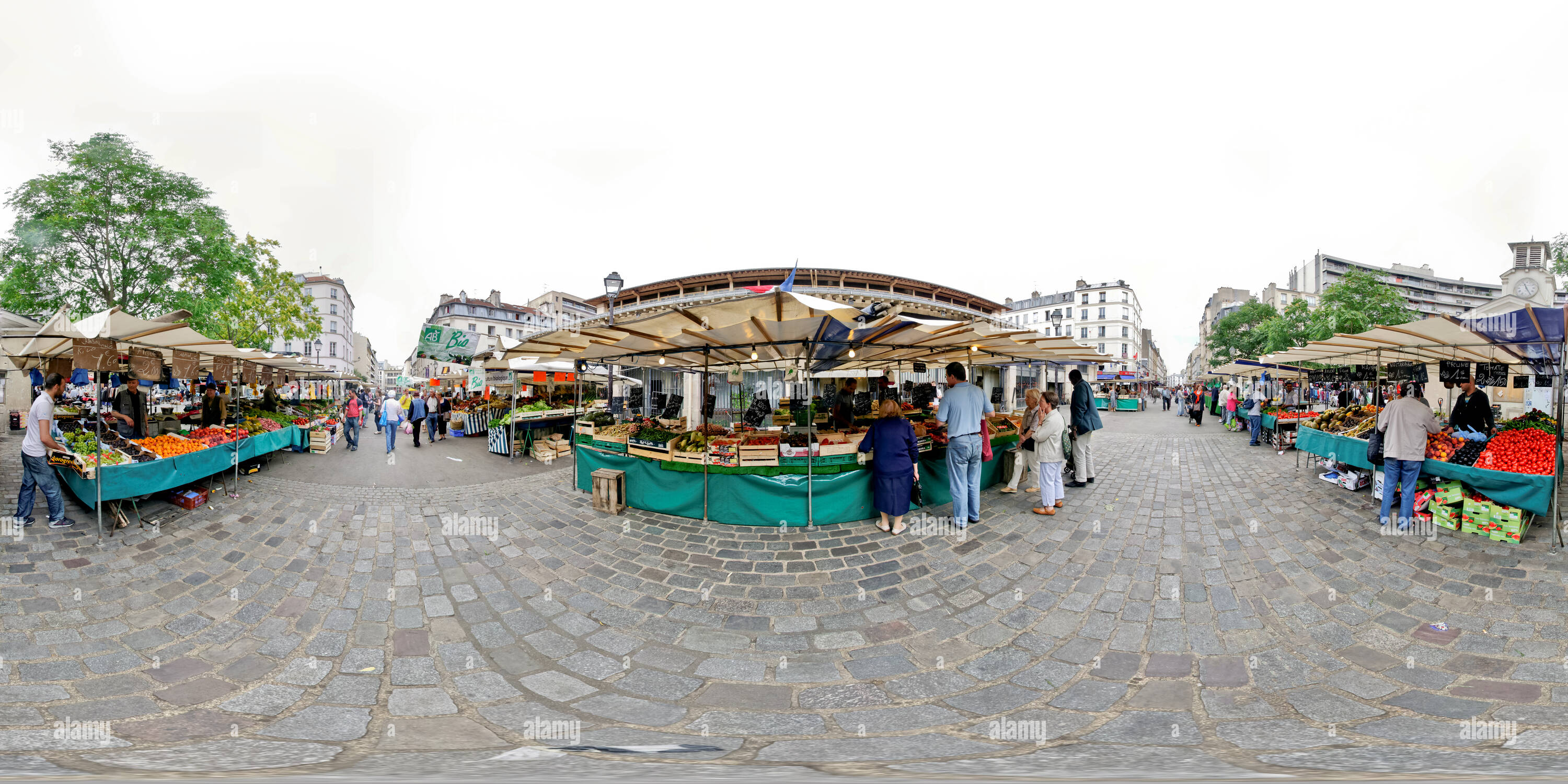360 degree panoramic view of Beauvau Marche, Paris, France