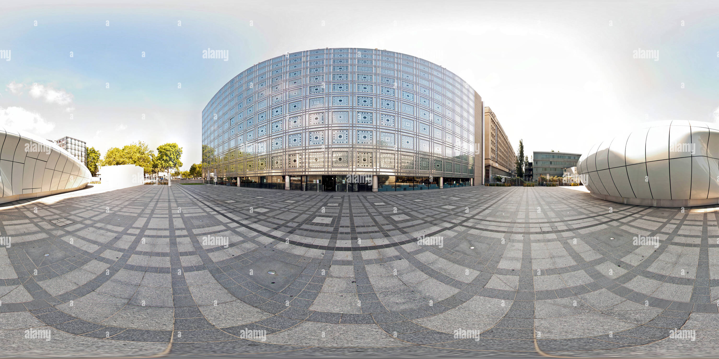 360 degree panoramic view of Institut du Monde Arabe, Paris, France