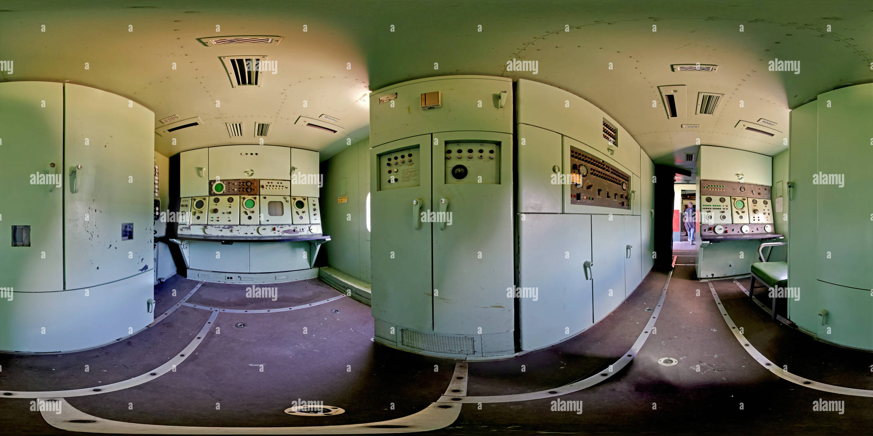360 degree panoramic view of Nike Missile IFC, Power Control, Fort Hancock, Sandy Hook, NJ, USA