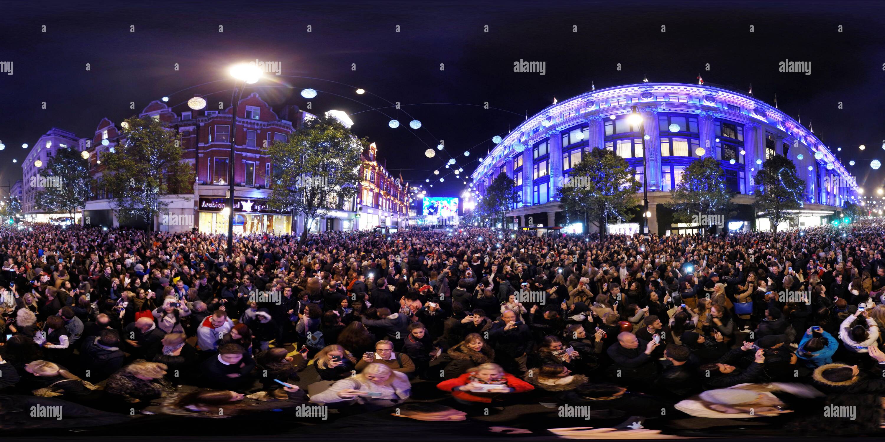 Switch on oxford street christmas lights hires stock photography and