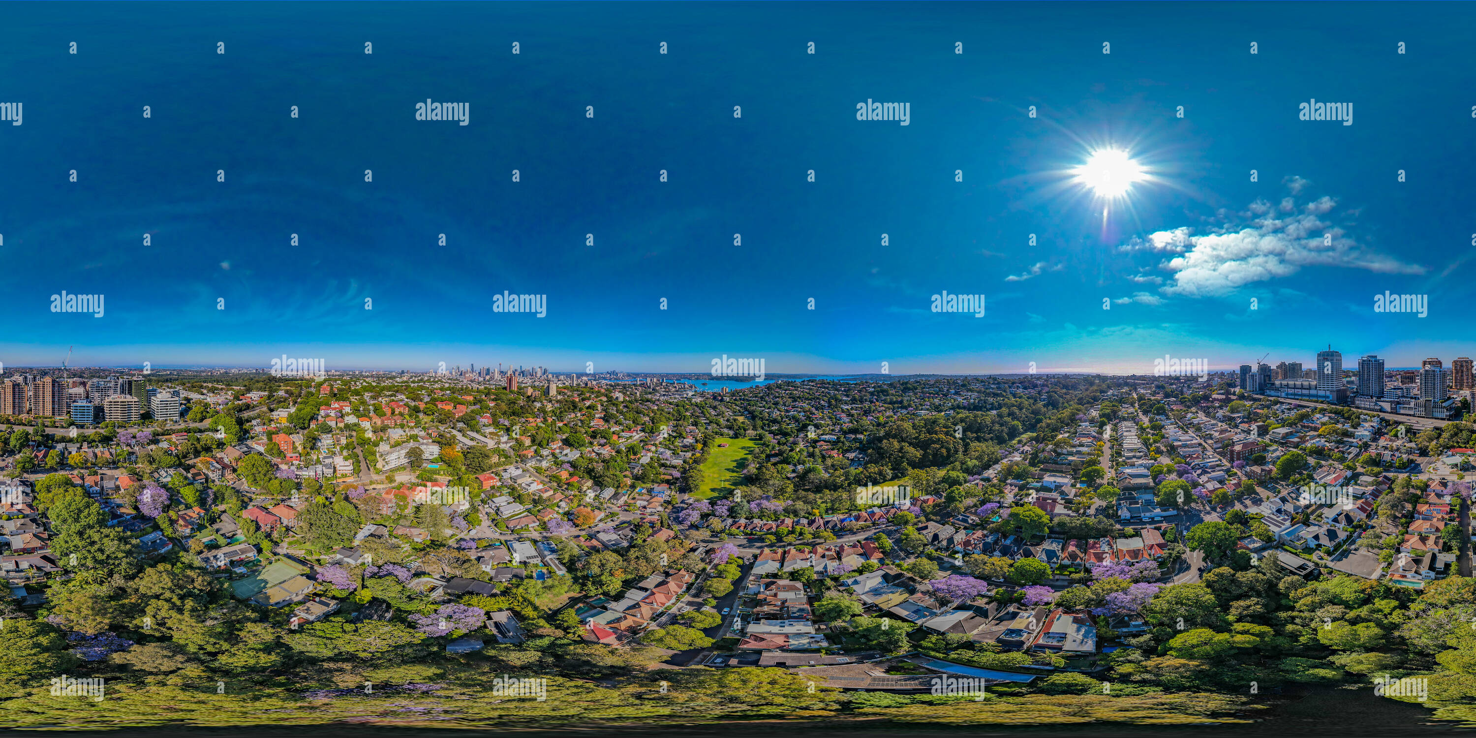 360° view of Bondi Junction and Woollahra, NSW Alamy