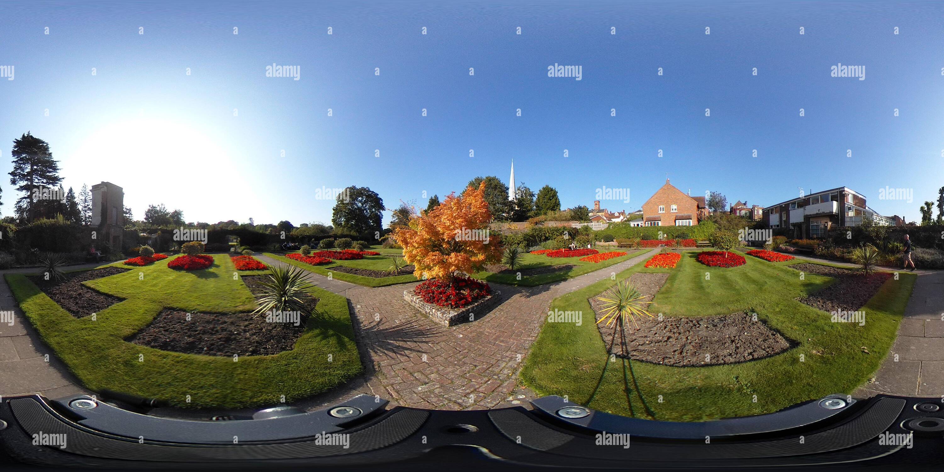360° view of Summer view of the Rose Gardens, Hemel Hempstead town