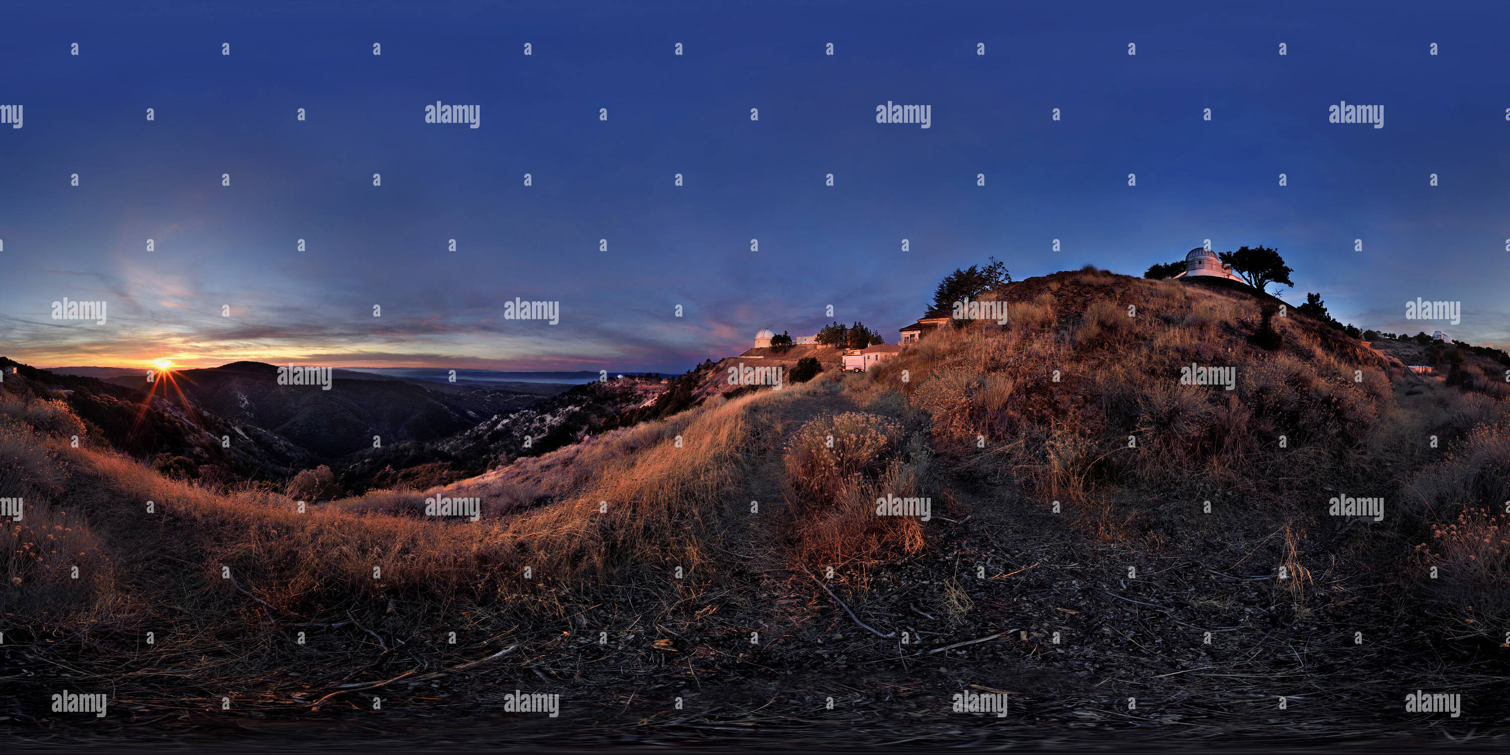 360° view of Sunrise at Lick Observatory on Mount Hamilton east of San ...