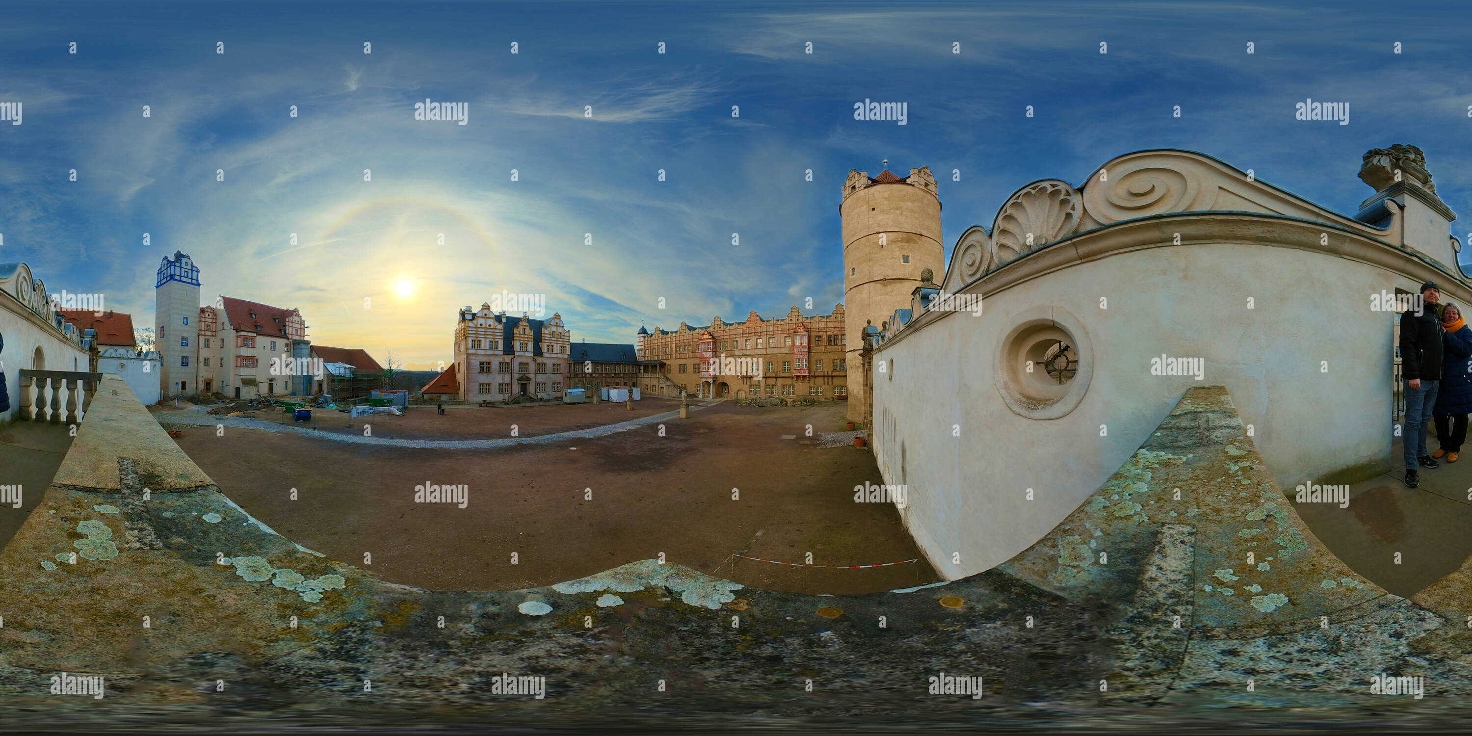 360° view of Balkon Schlosshof Bernburg Alamy