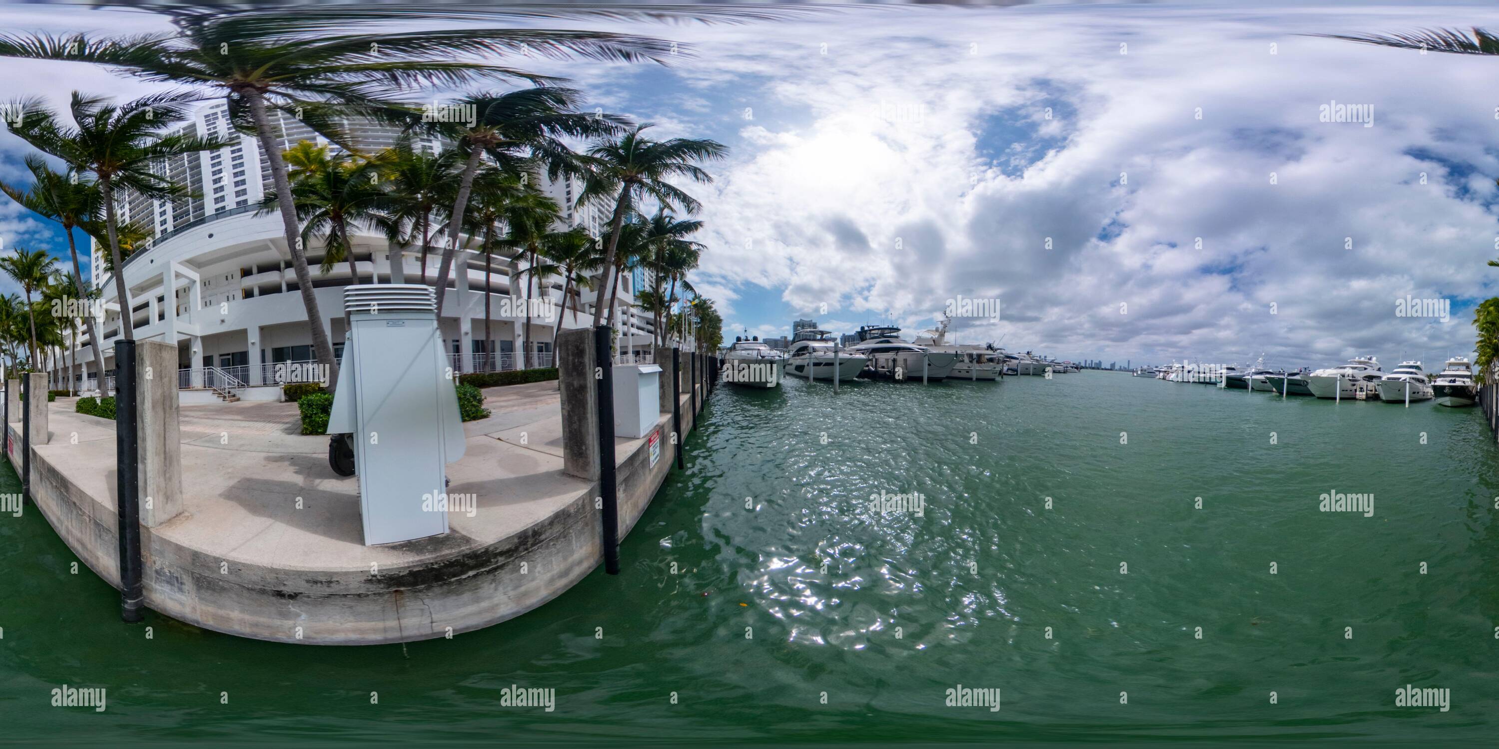 360° view of Sunset Harbour Miami Beach 360 spherical photo - Alamy