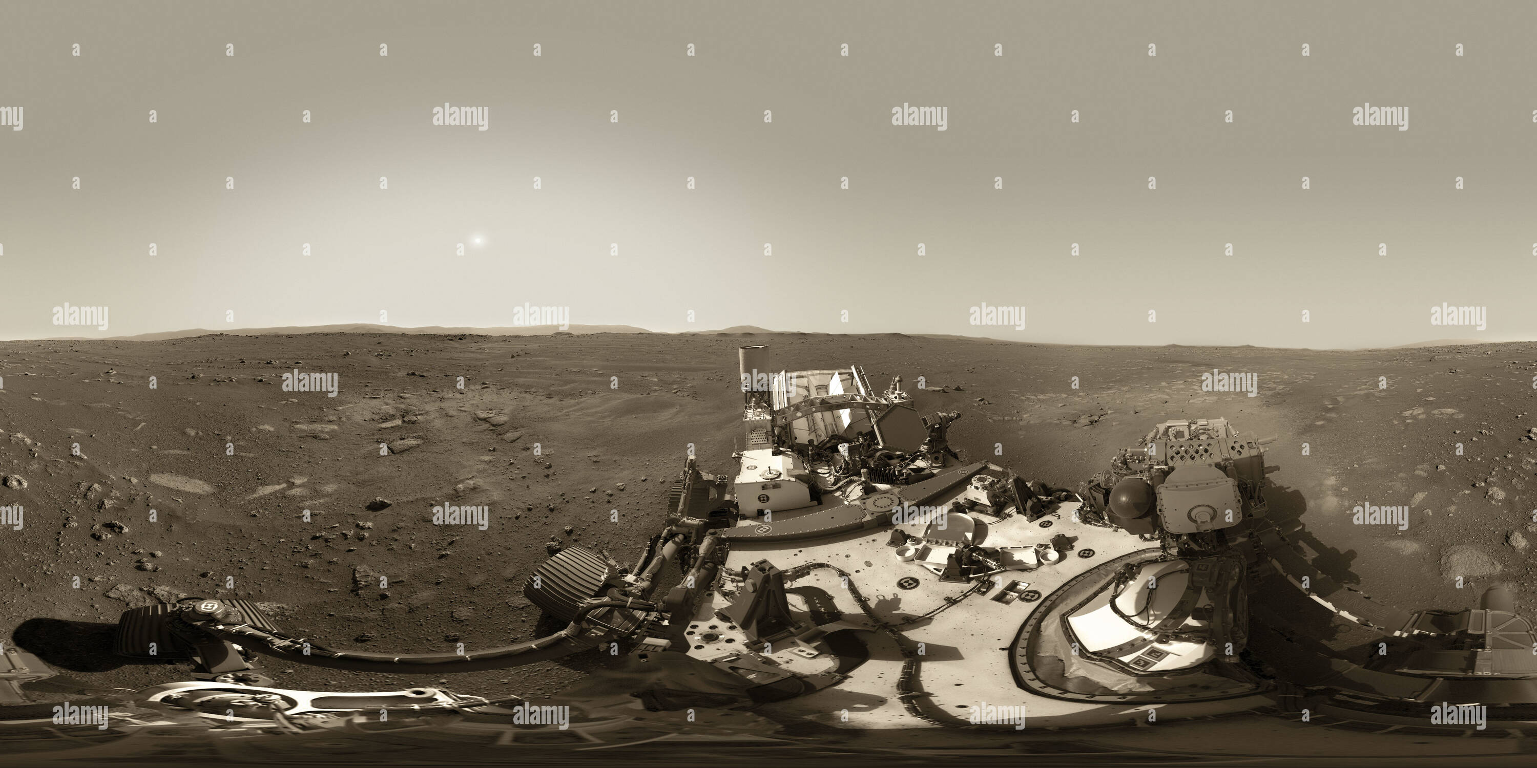 360° view of Mars Panorama - Perseverance rover: Martian solar day 0002 ...