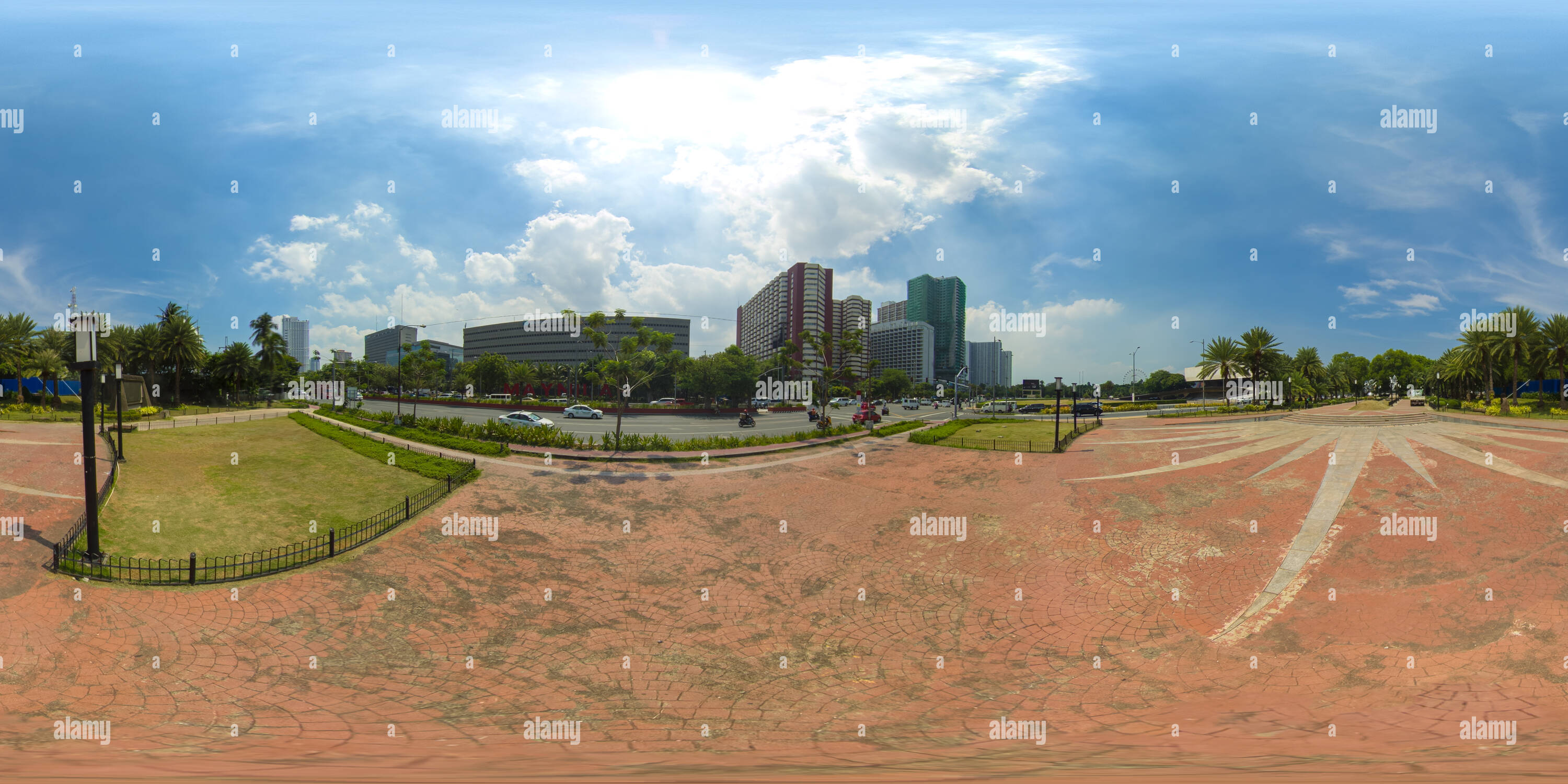 360 degree panoramic view of Manila city, the capital of the Philippines. 360-Degree view