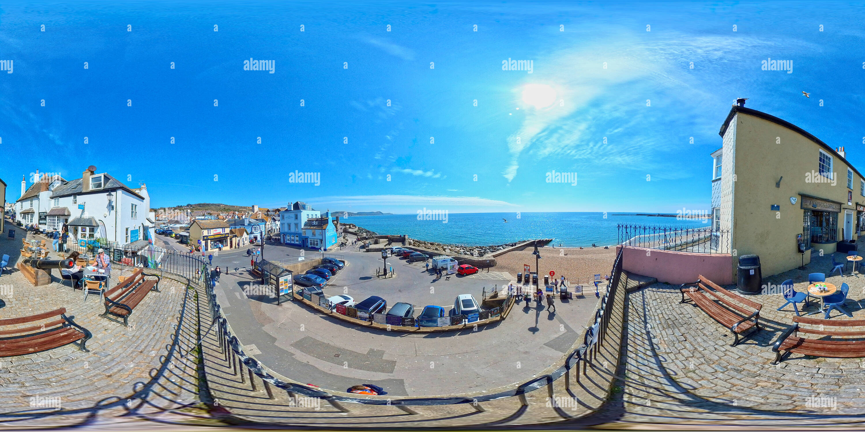 360° View Of Lyme Regis Town And Seafront Dorset United Kingdom Alamy