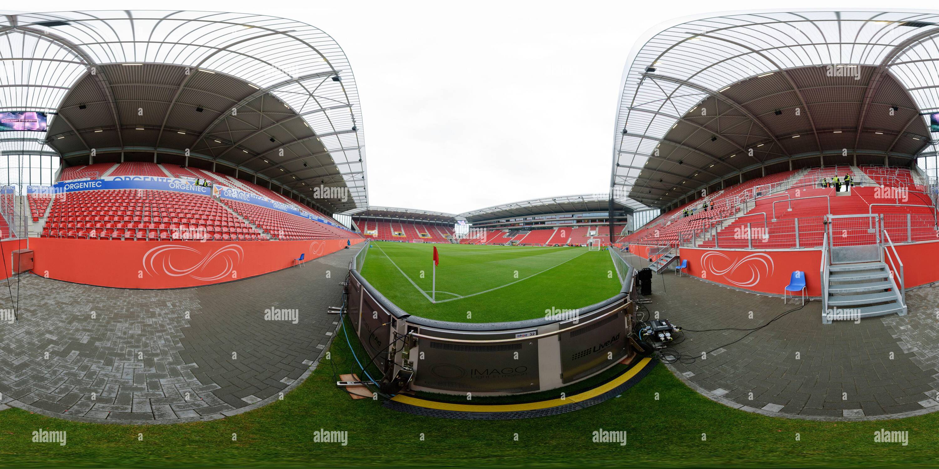 360 View Of Opel Arena Since 16 Before Coface Arena Mainz Rhineland Palatinate Germany Empty Stadium 360 Panorama At Pitch Level Alamy
