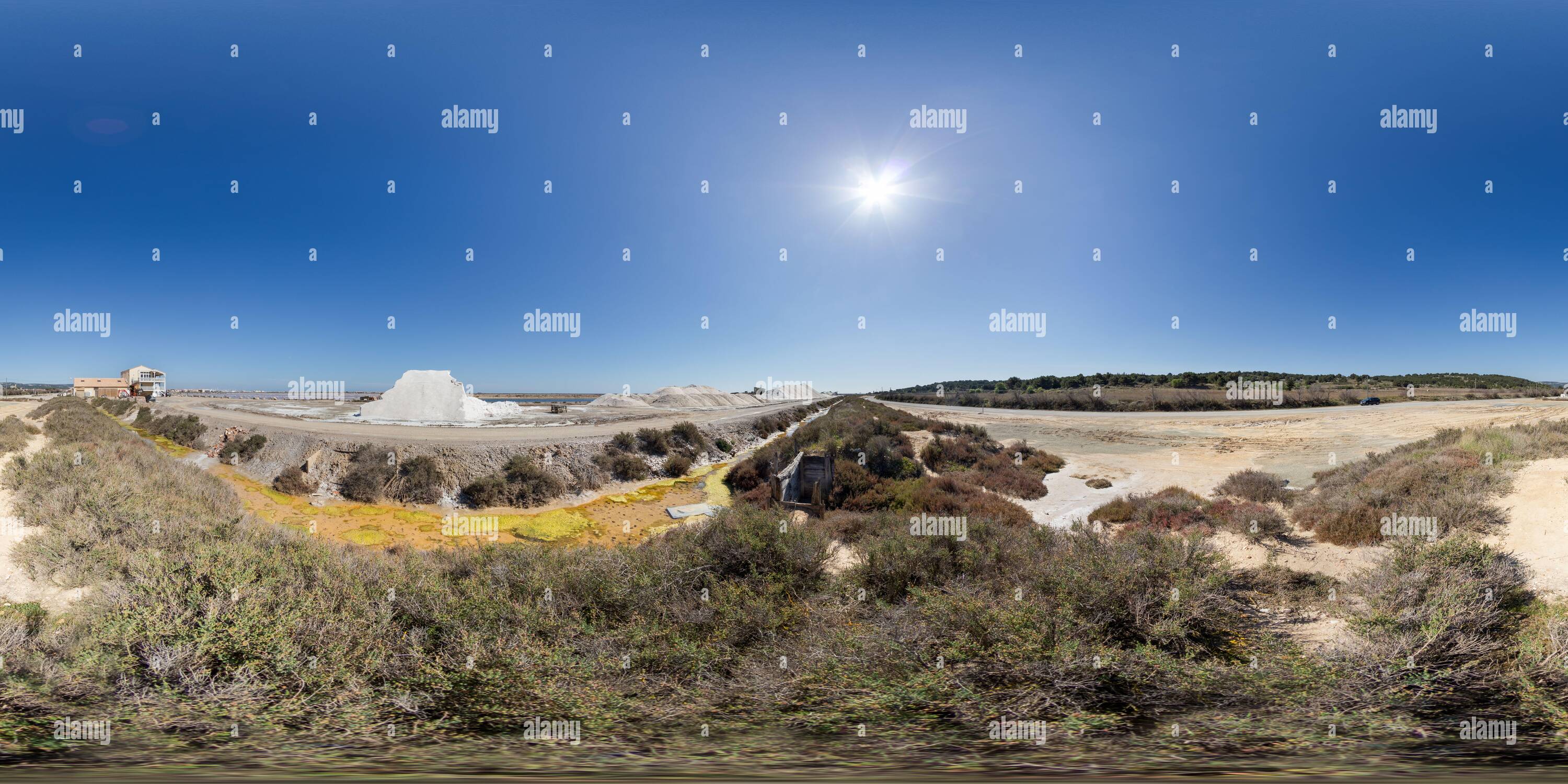360 View Of Un Tas De Sel De Mer Au Salin De L Ile Saint Martin 