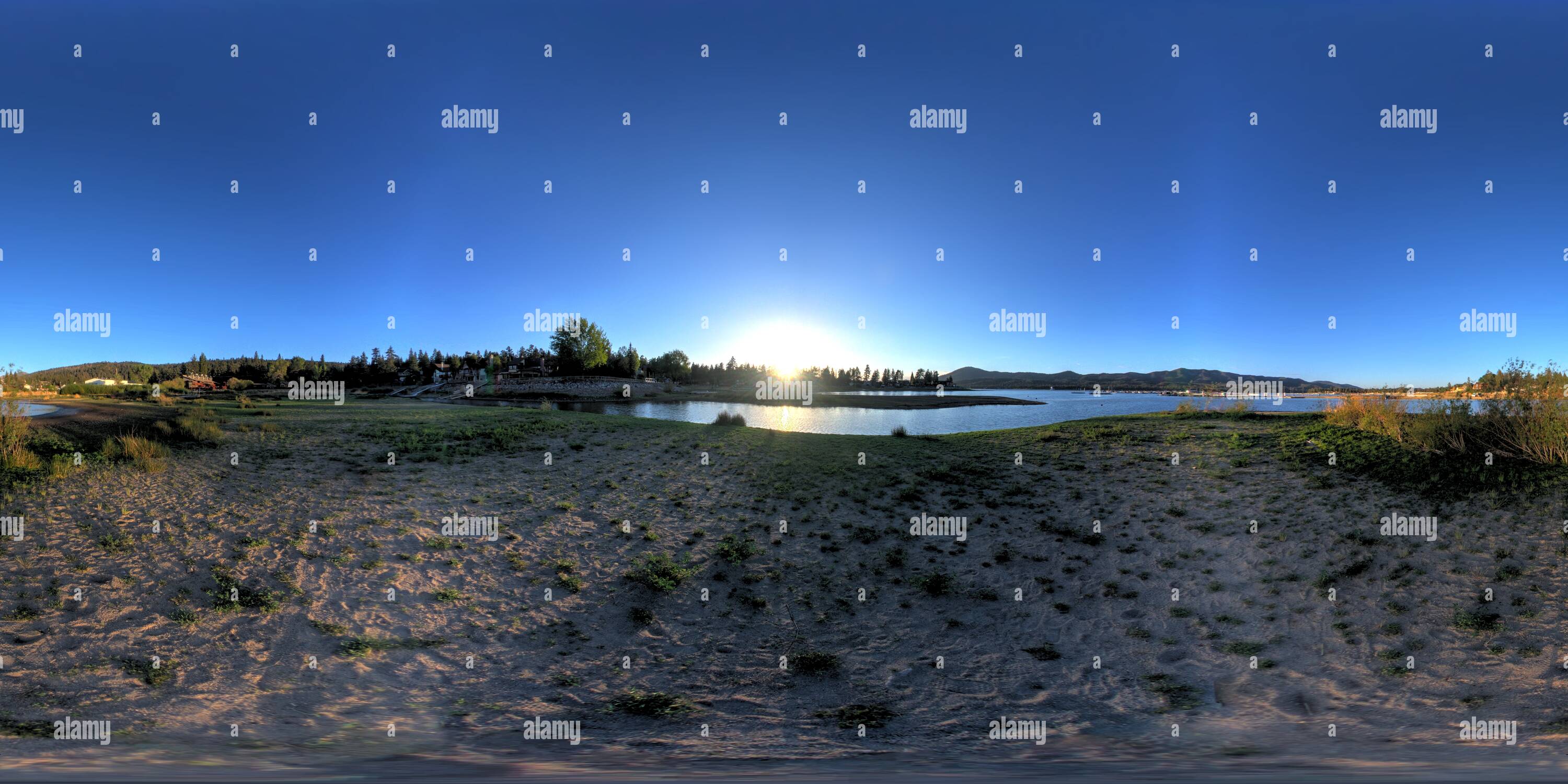 360° view of Big Bear Lake CA 126 Big Bear Frontier Beach lake and