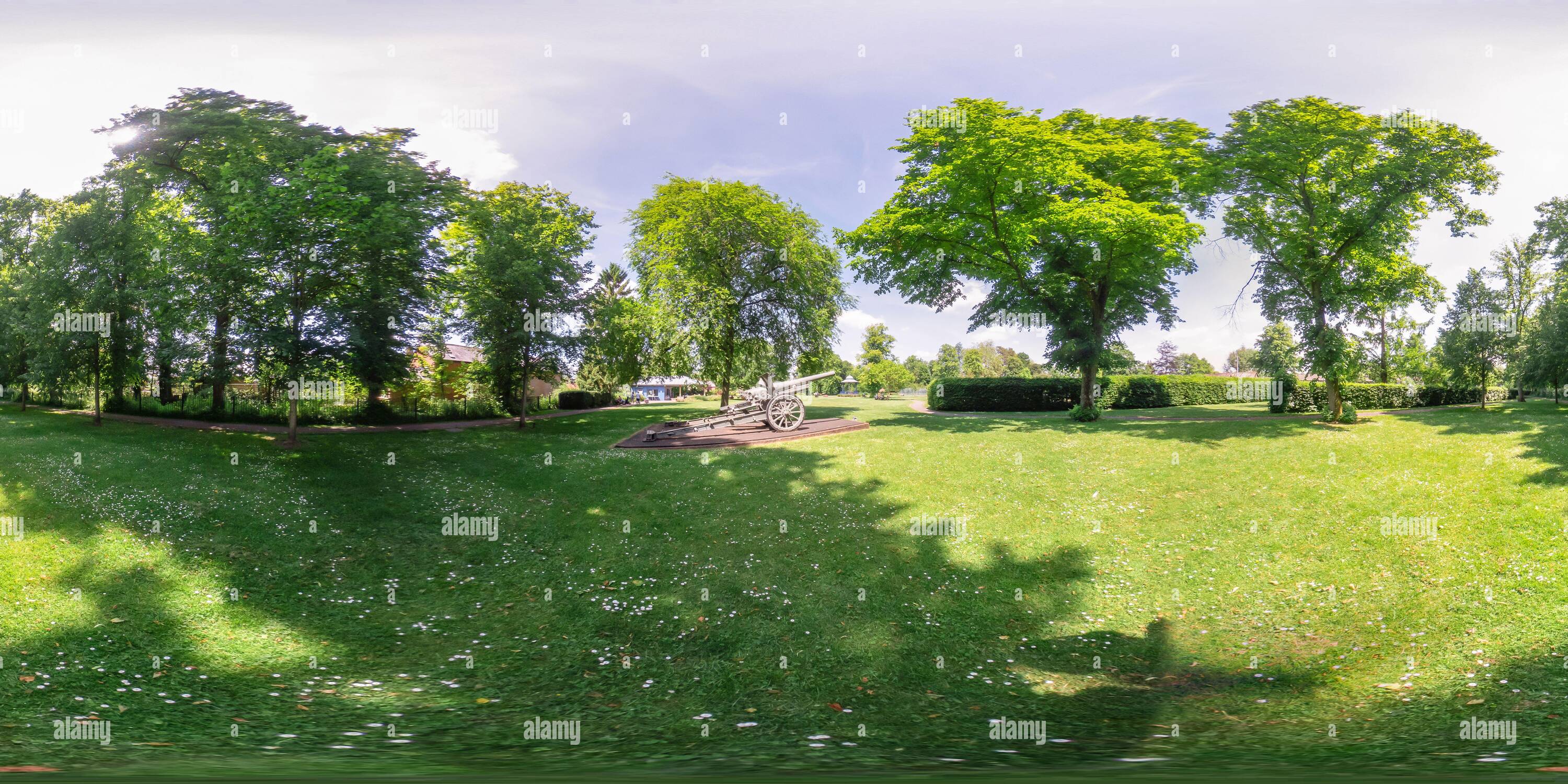 360° view of Romsey, Hampshire, UK – June 15 2021. Full spherical ...