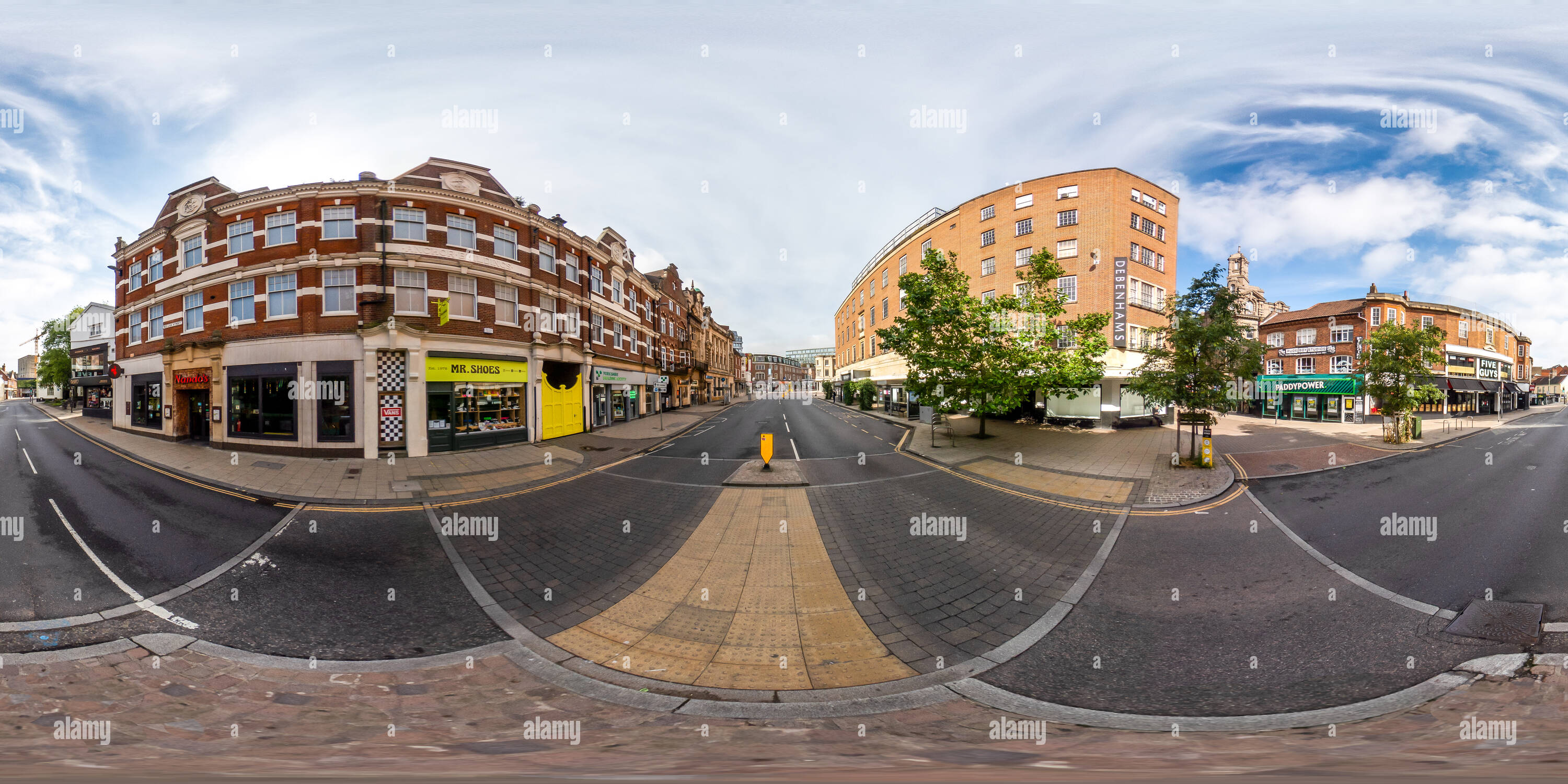 360° view of A view up St Stephens Street, Norwich Alamy