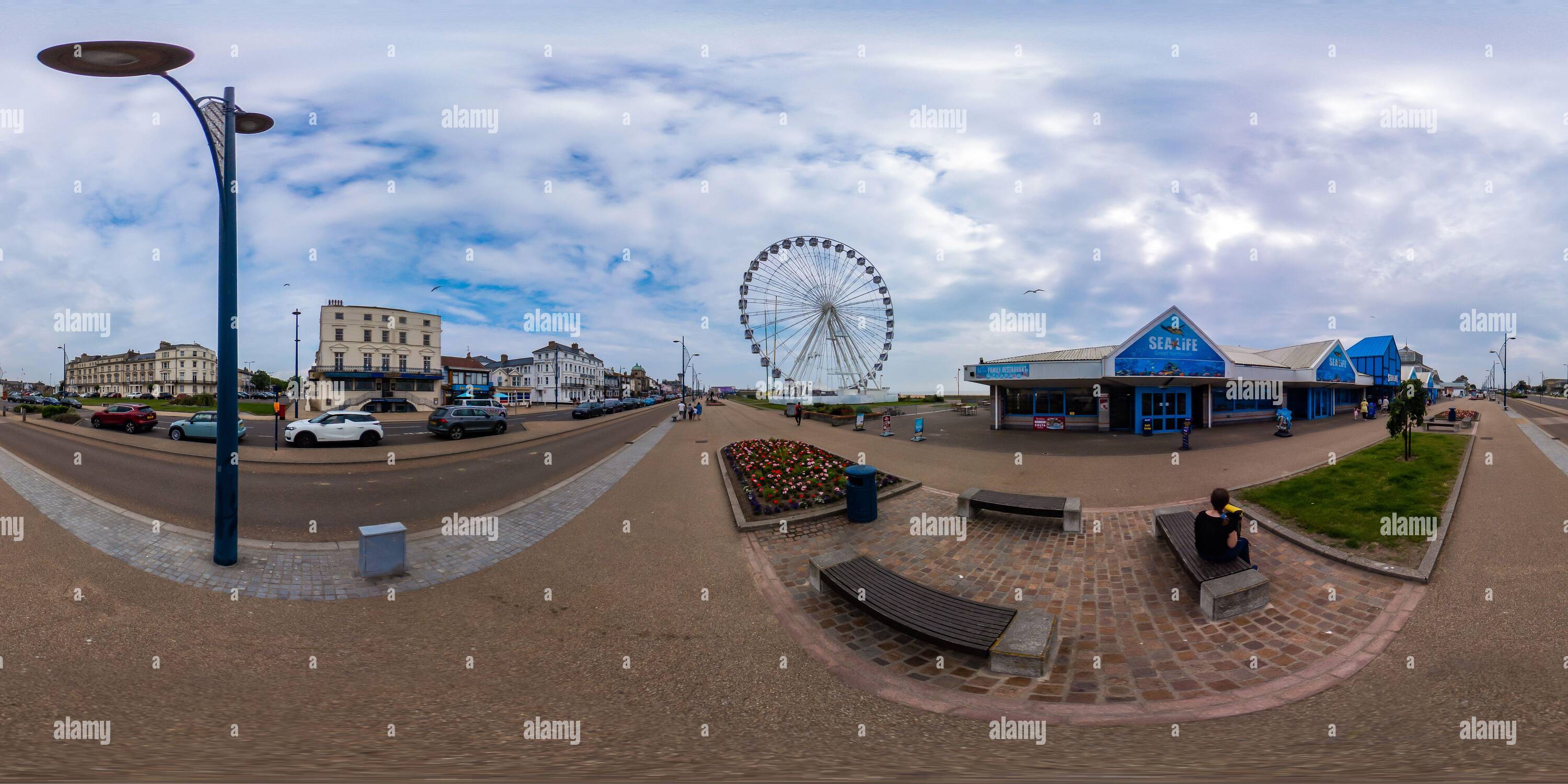 360° view of Great Yarmouth, Norfolk, UK July 2021. The Sea Life