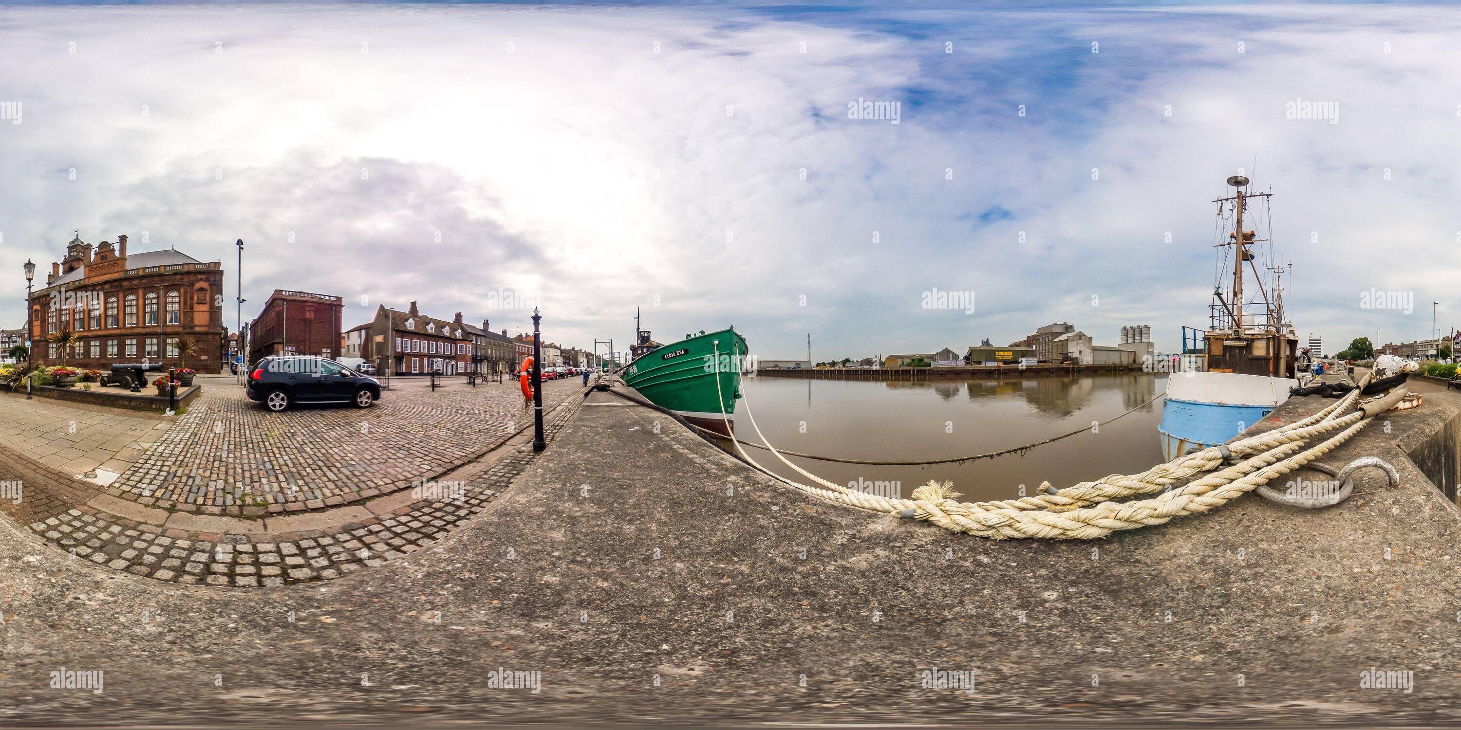 360° view of Great Yarmouth, Norfolk, UK July 2021. The historical
