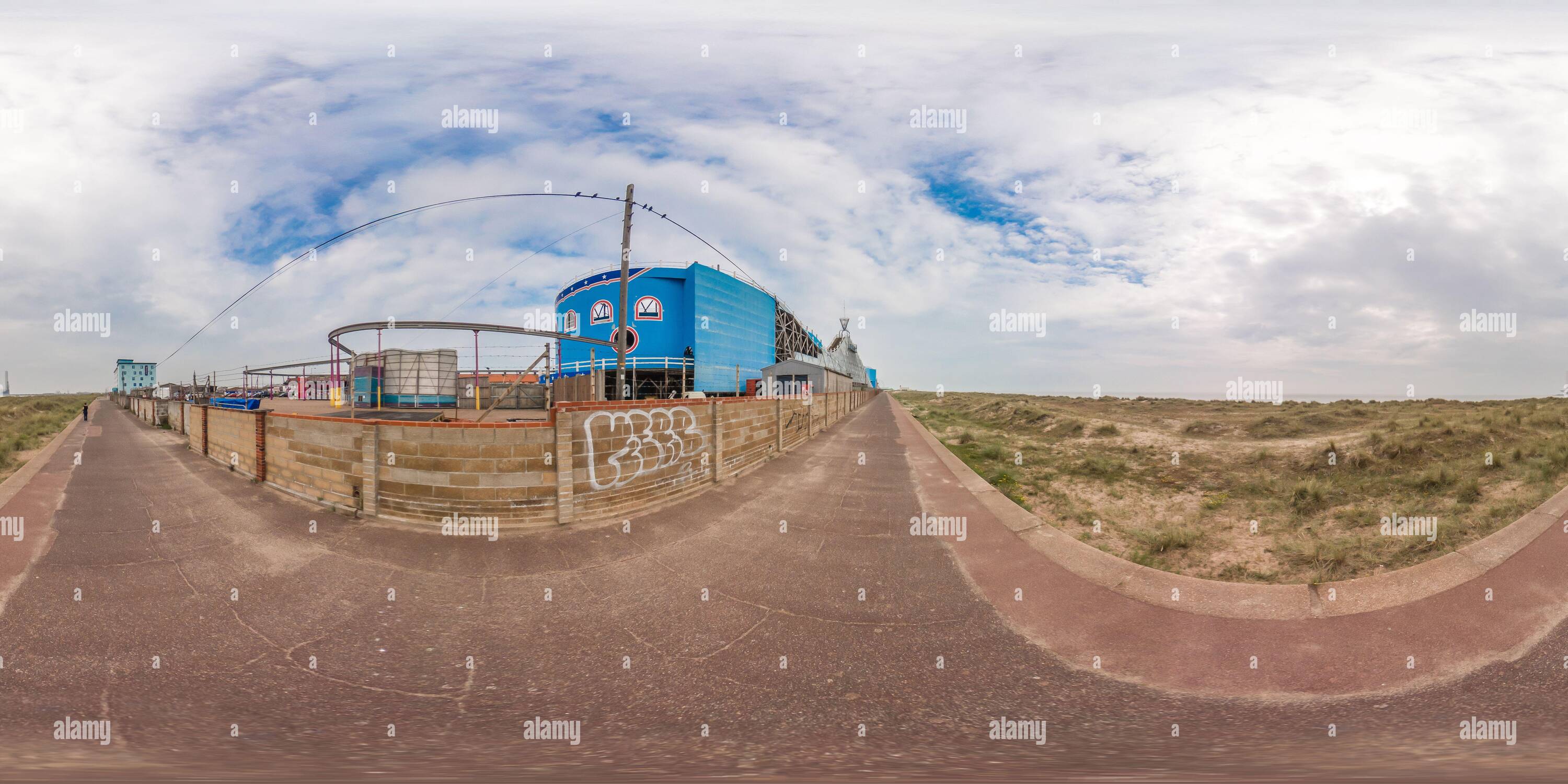 360° view of Great Yarmouth, Norfolk July 12 2021. 360 spherical