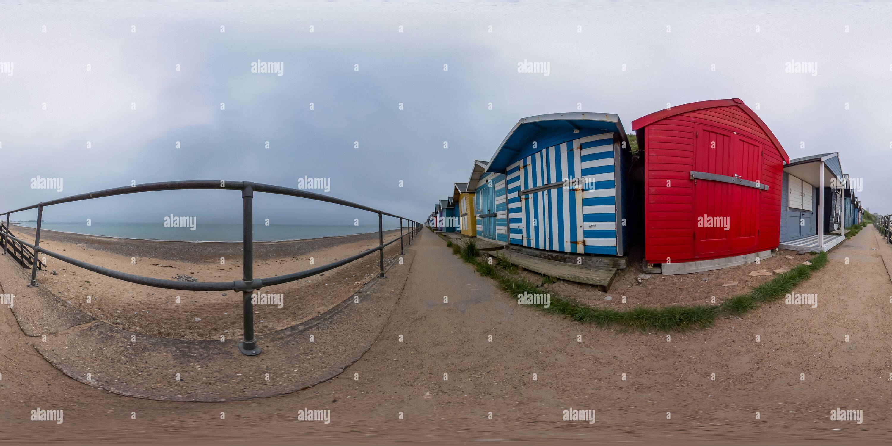 360° view of Cromer, Norfolk, UK July 2021. Full spherical seamless