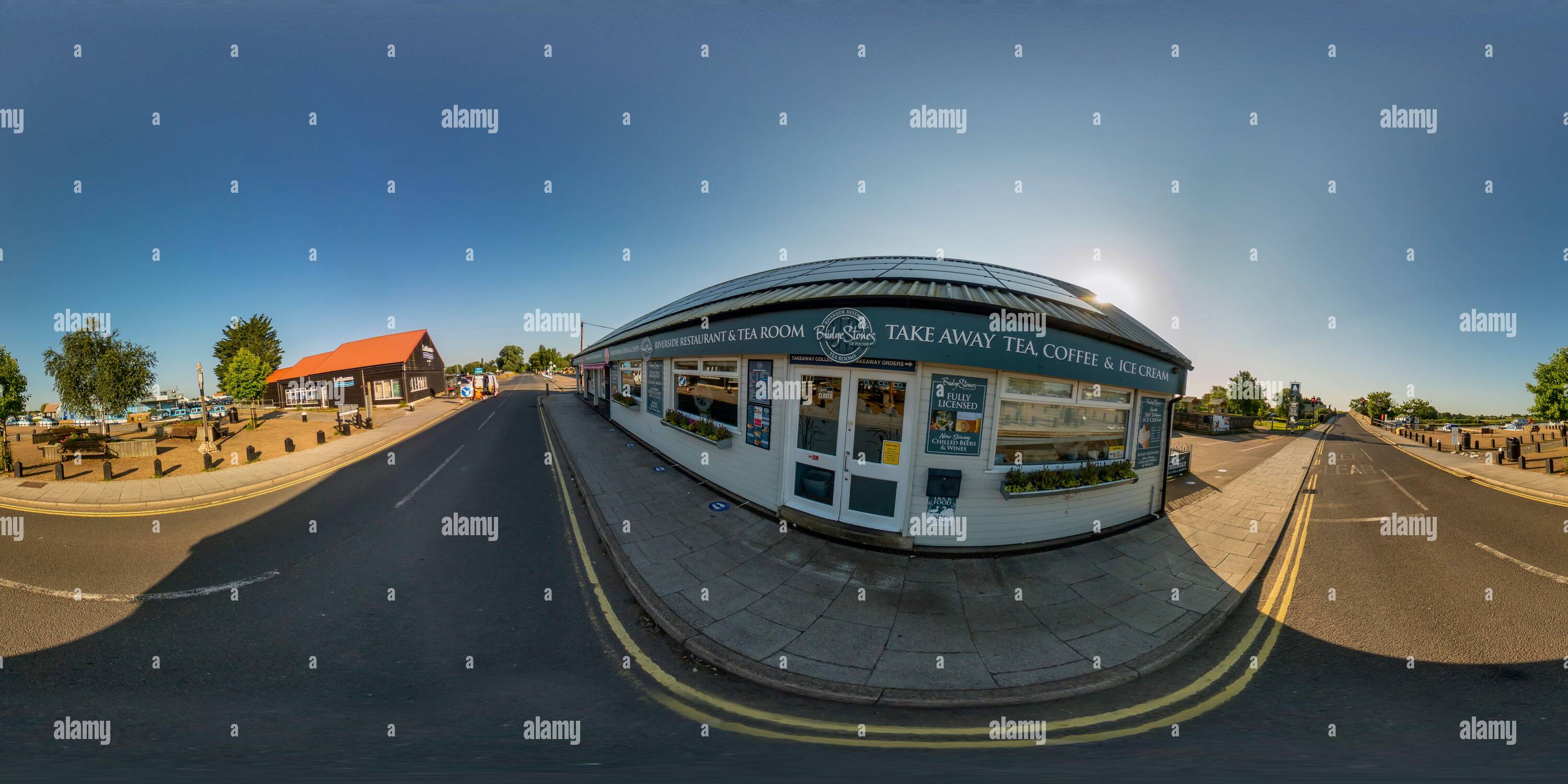 360° view of Potter Heigham, Norfolk July 12 2021. 360 spherical