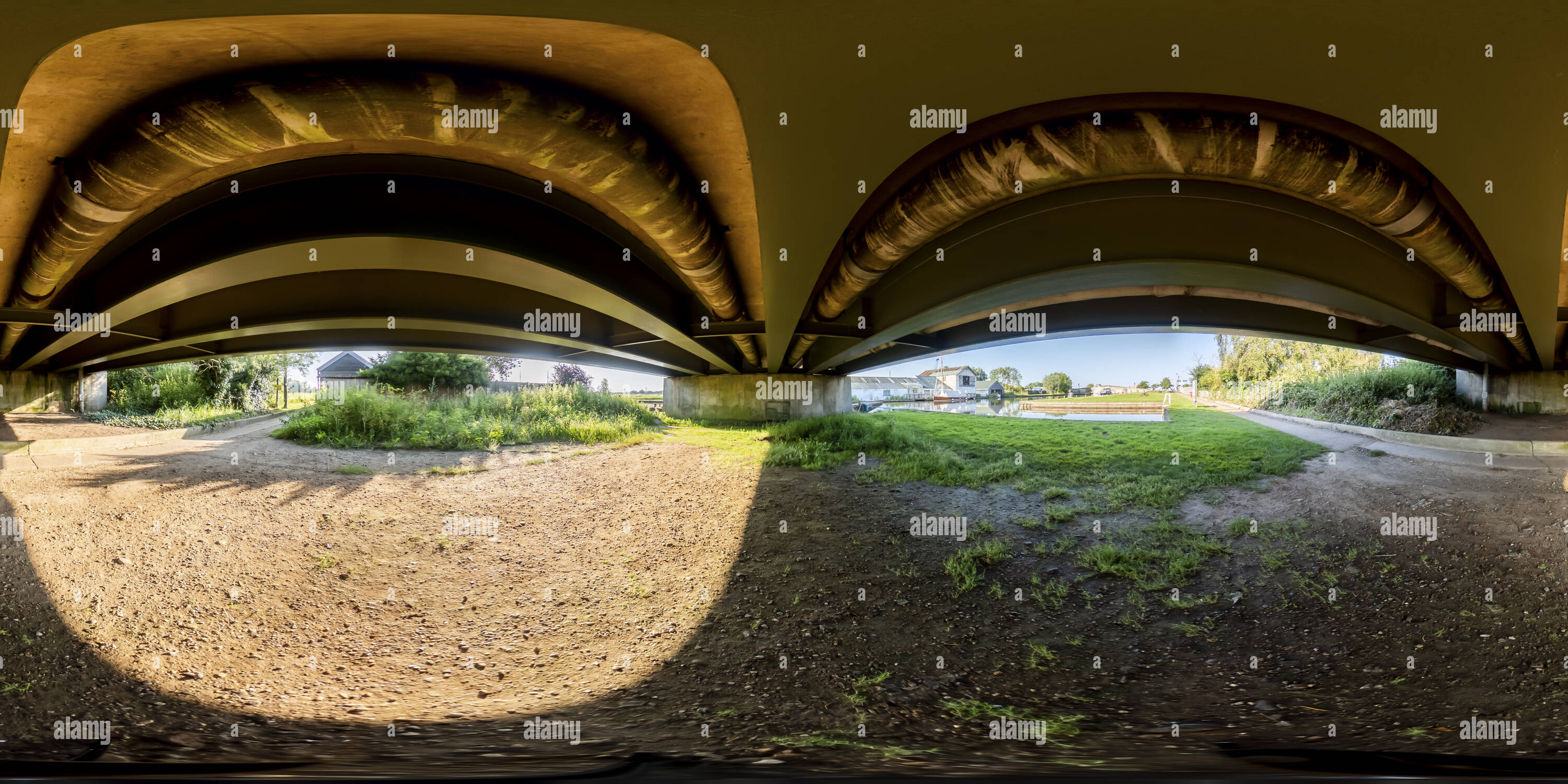 360° view of Potter Heigham Bridge, Norfolk Broads Alamy
