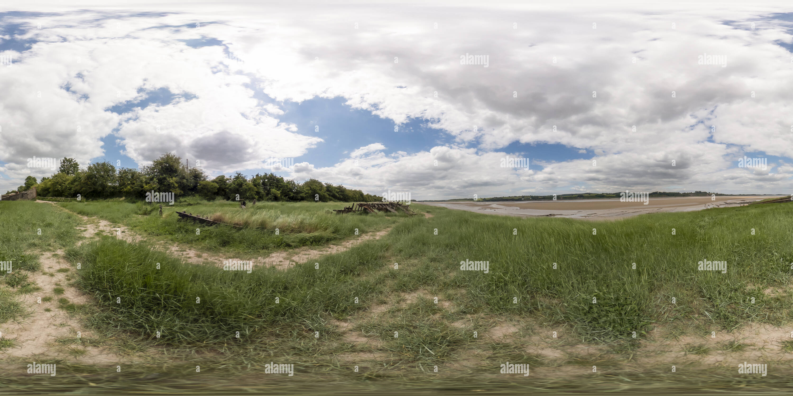 360° view of Abandoned ship wrecks in Purton Hulks, Gloucestershire Alamy