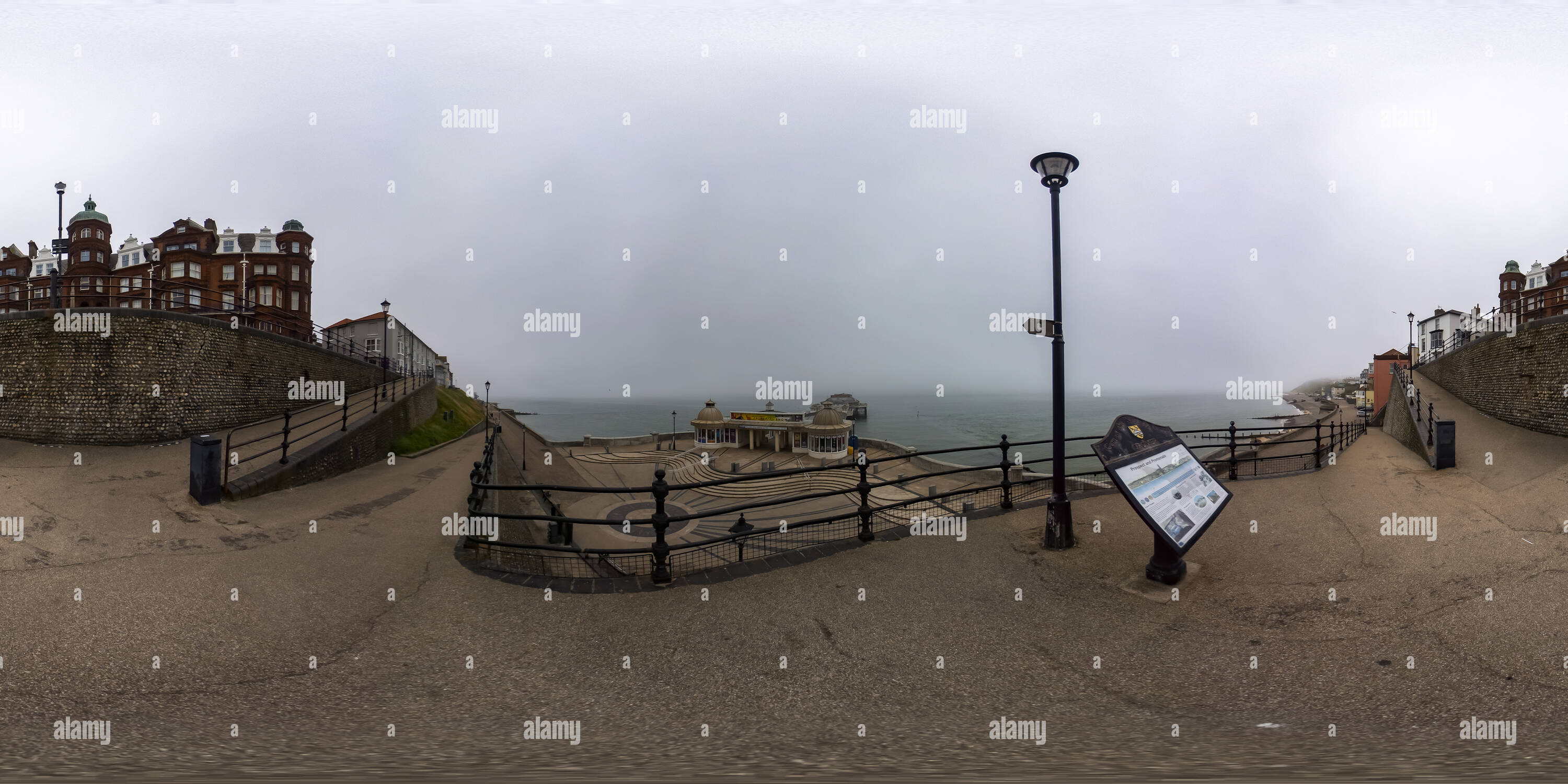 360° view of Cromer seafront, North Norfolk coast Alamy