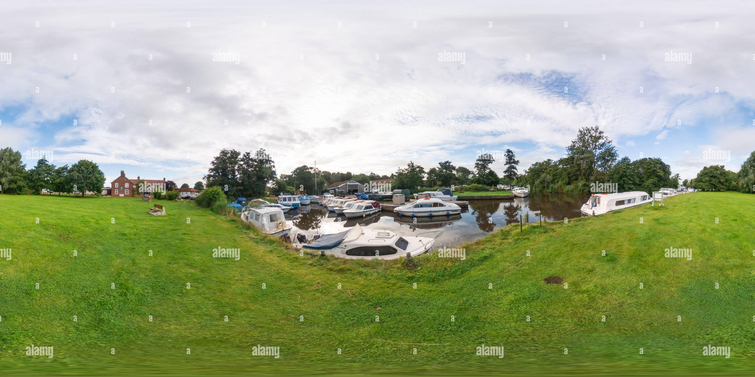 360° view of The public moorings on the River Ant at Sutton Staithe in the heart of the Norfolk 360° view of The public moorings on the River Ant at Sutton Staithe in the heart of the Norfolk