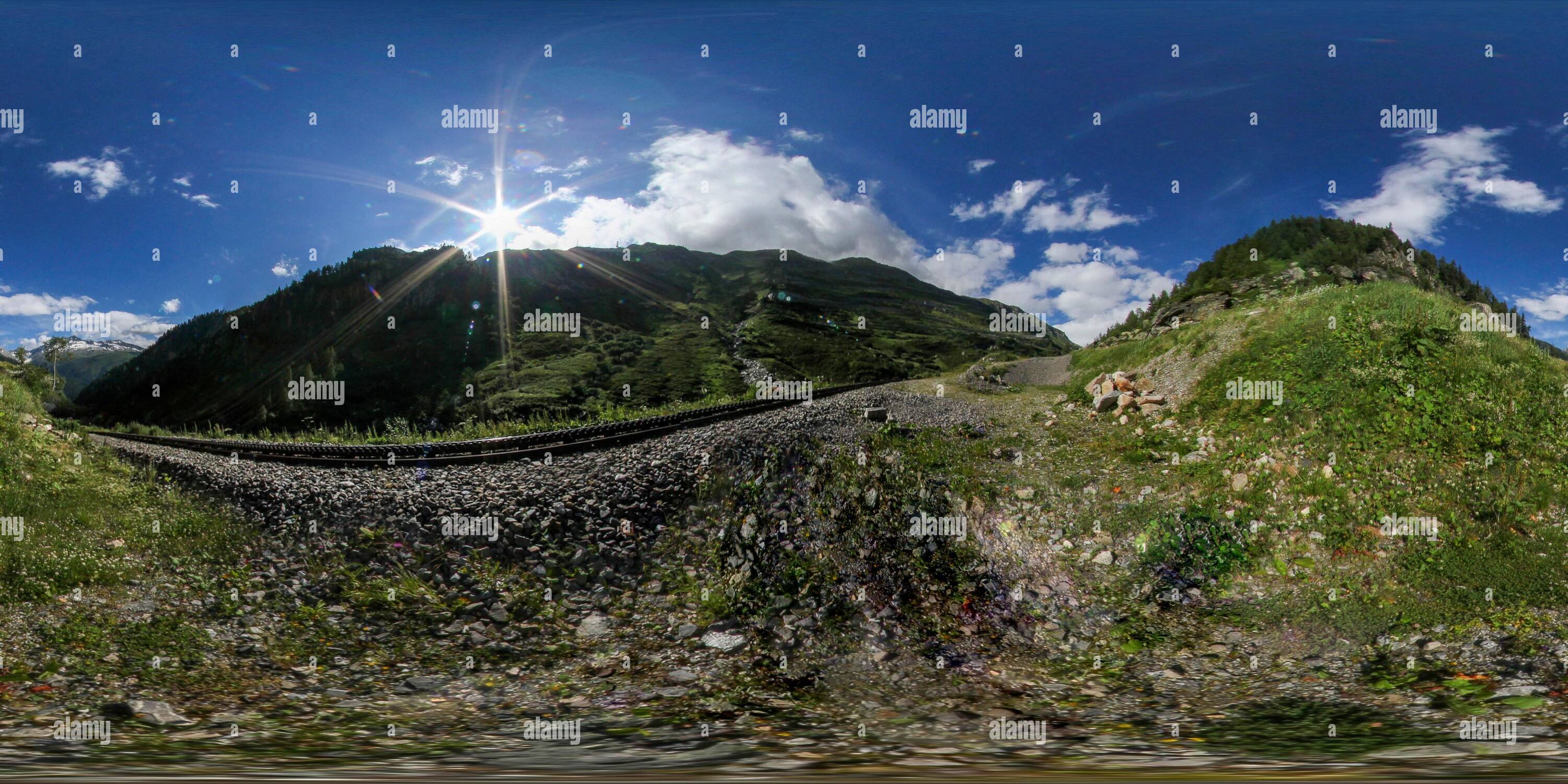 360 degree panoramic view of Furka Railway 1