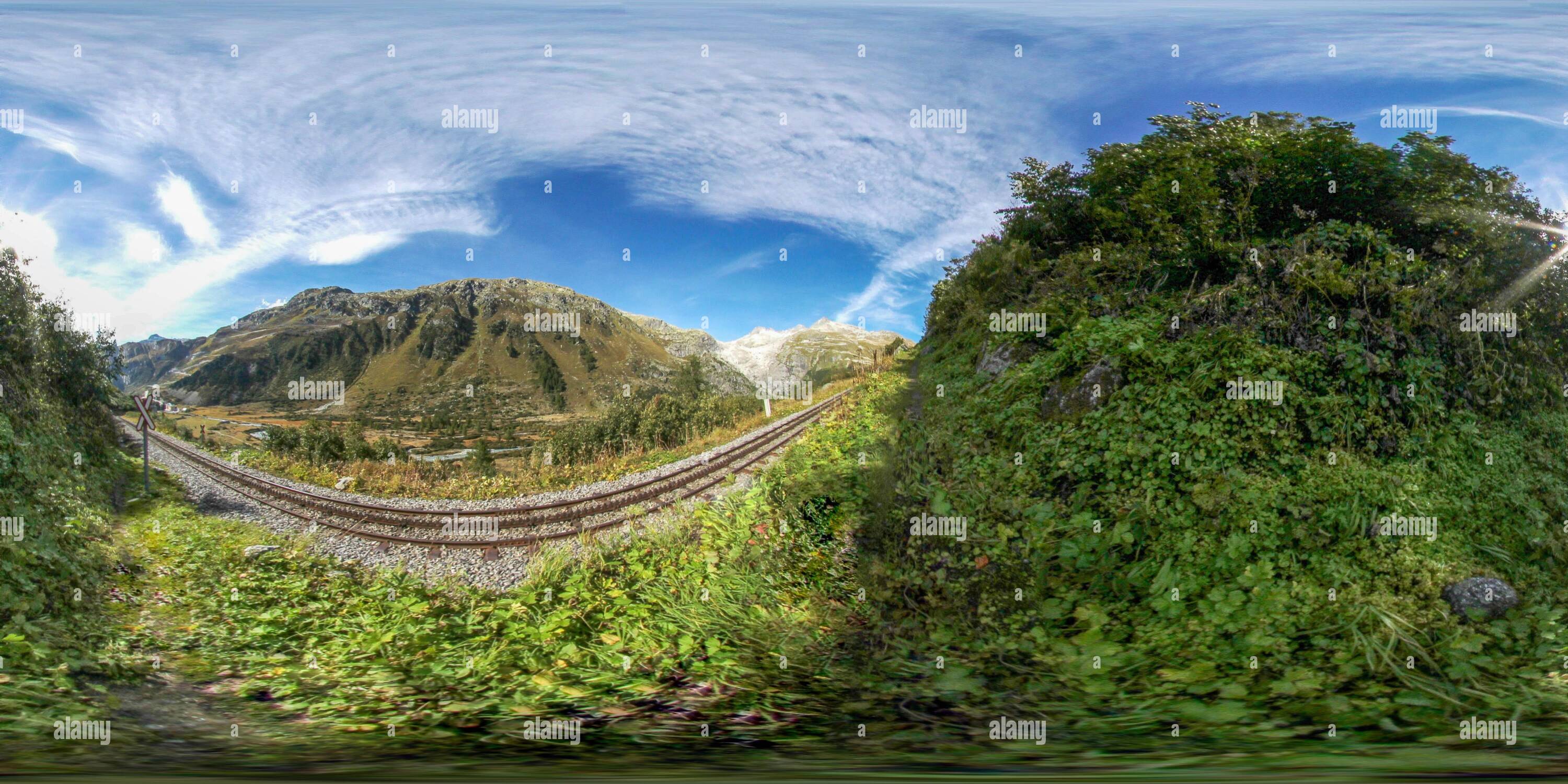 360 degree panoramic view of Furka Railway 2