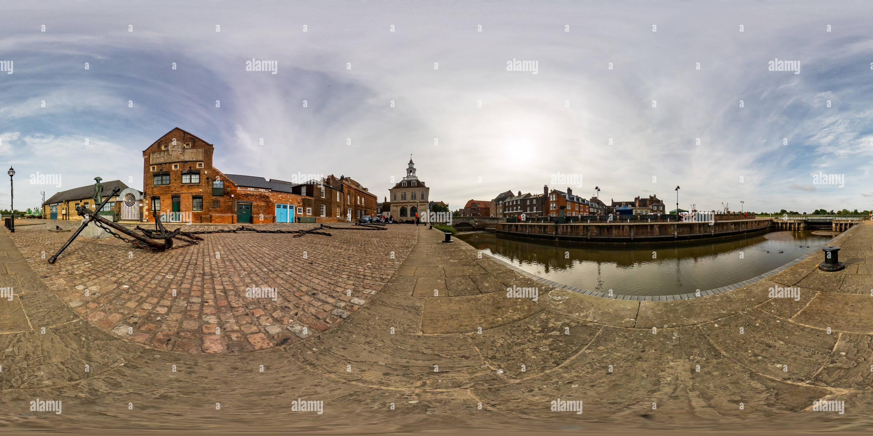 360° view of King's Lynn docks, Norfolk Alamy