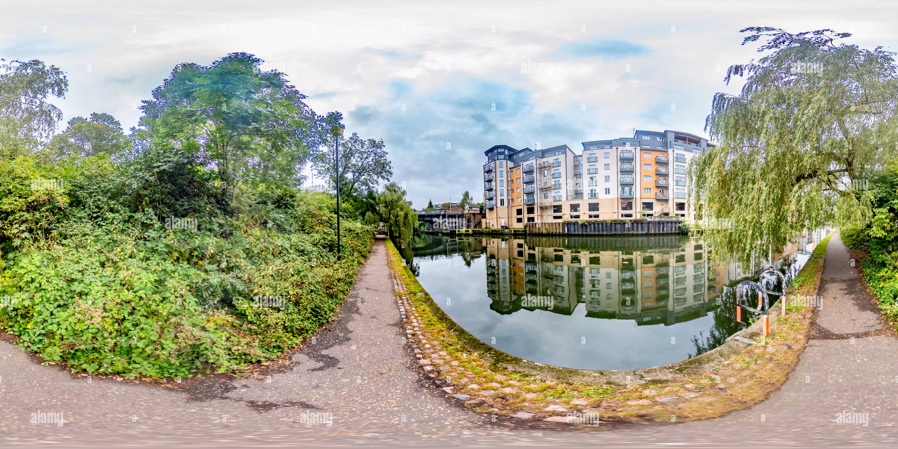 360° view of Riverside flats and apartments on the River Wensum