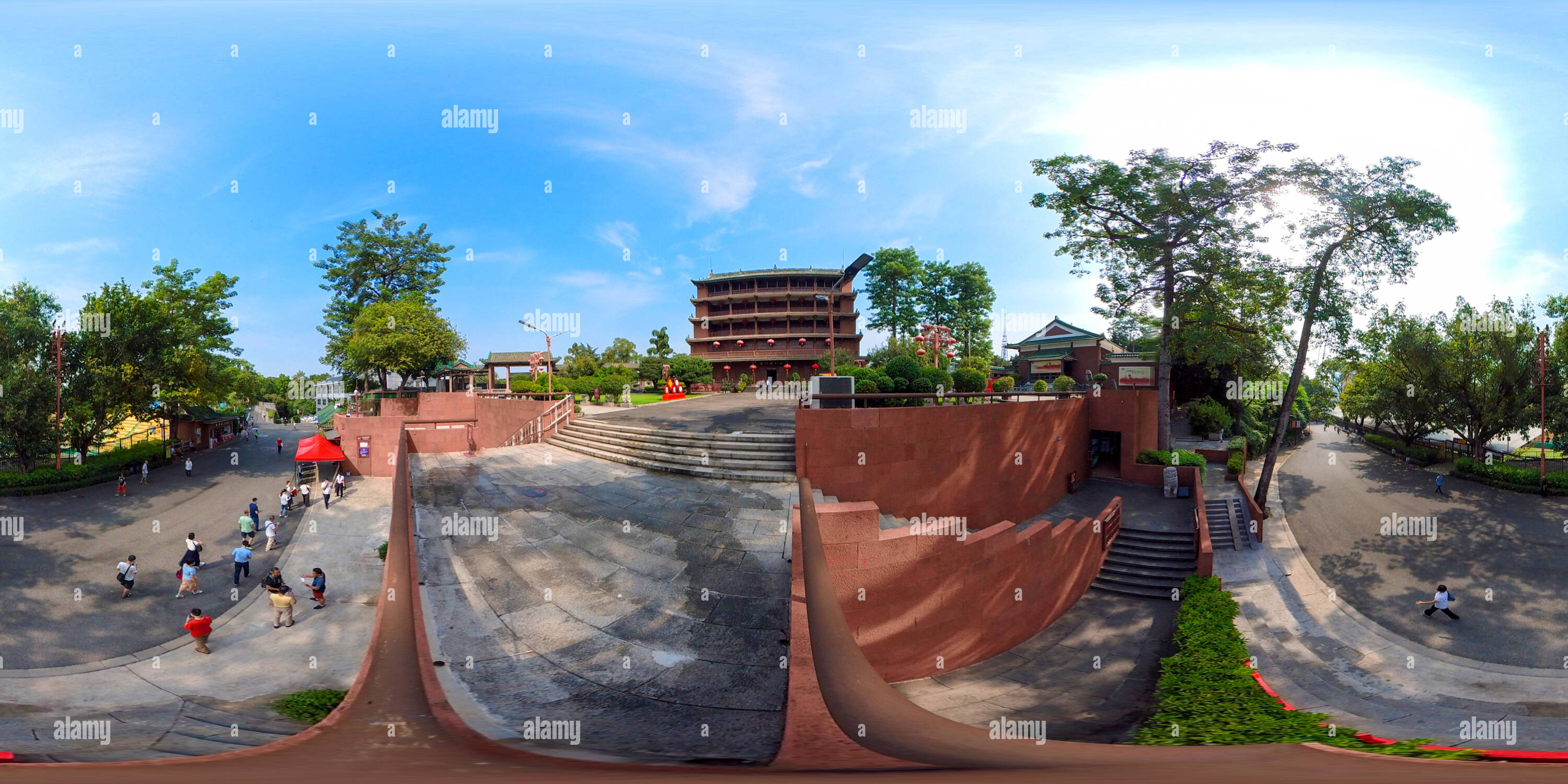 360 degree panoramic view of Entrance of Guangzhou Museum