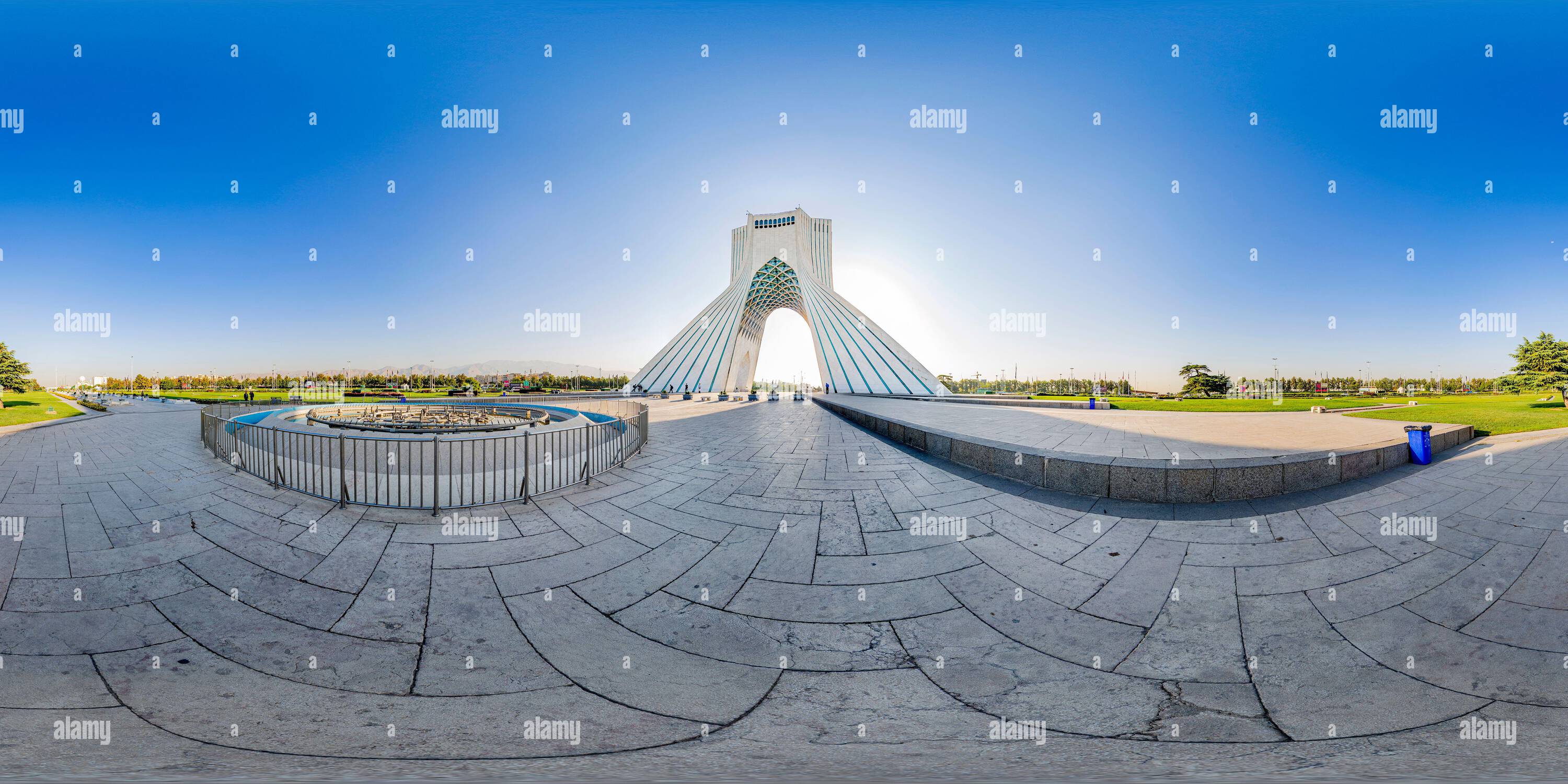 360 degree panoramic view of Azadi Tower
